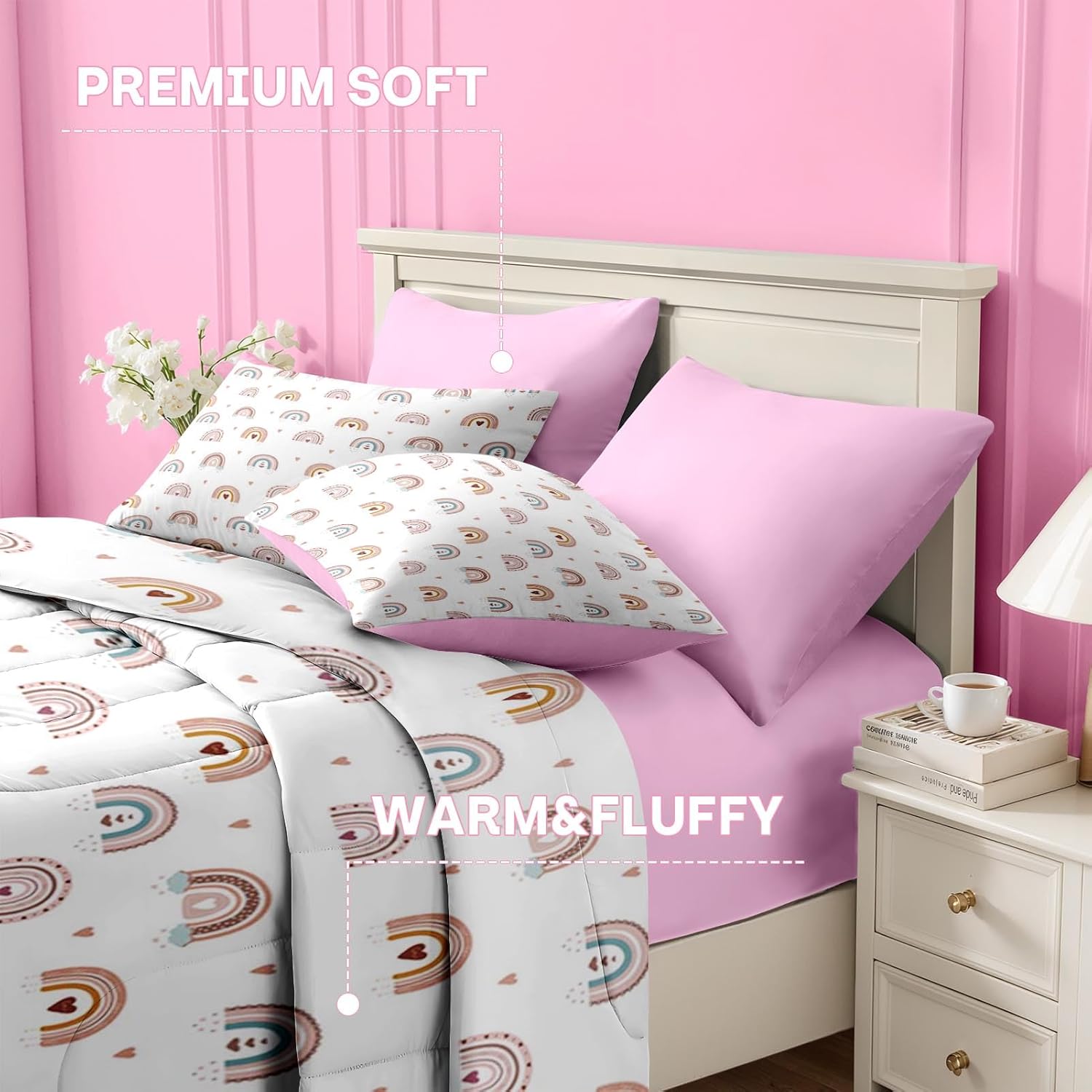 Nesker 4 Pcs Comforter Set Toddler Size