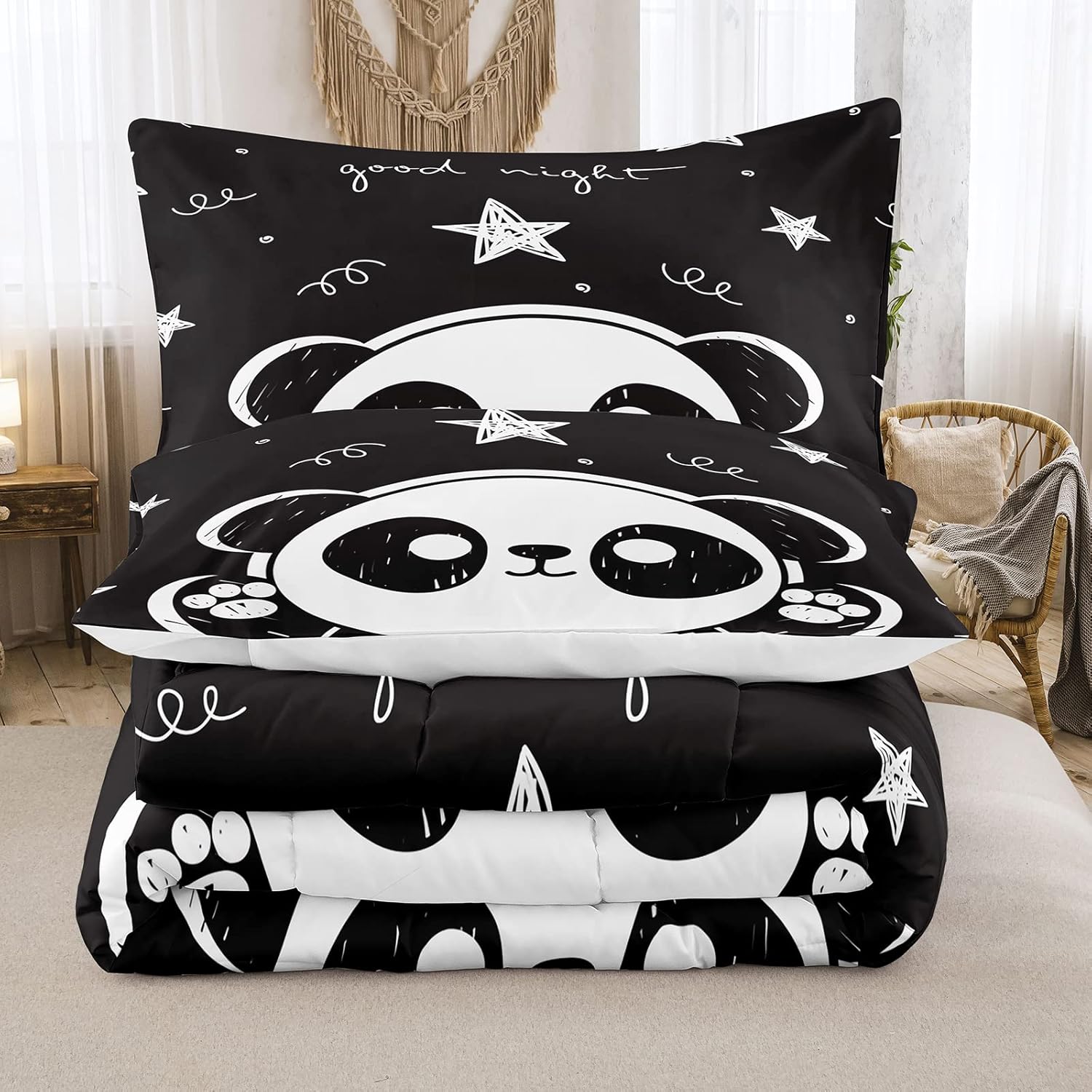 Bodhi Kids Comforter Set with Panda Design