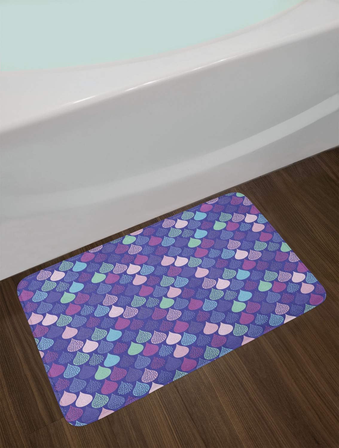 Ambesonne Geometric Bath Mat with Non-Slip Backing
