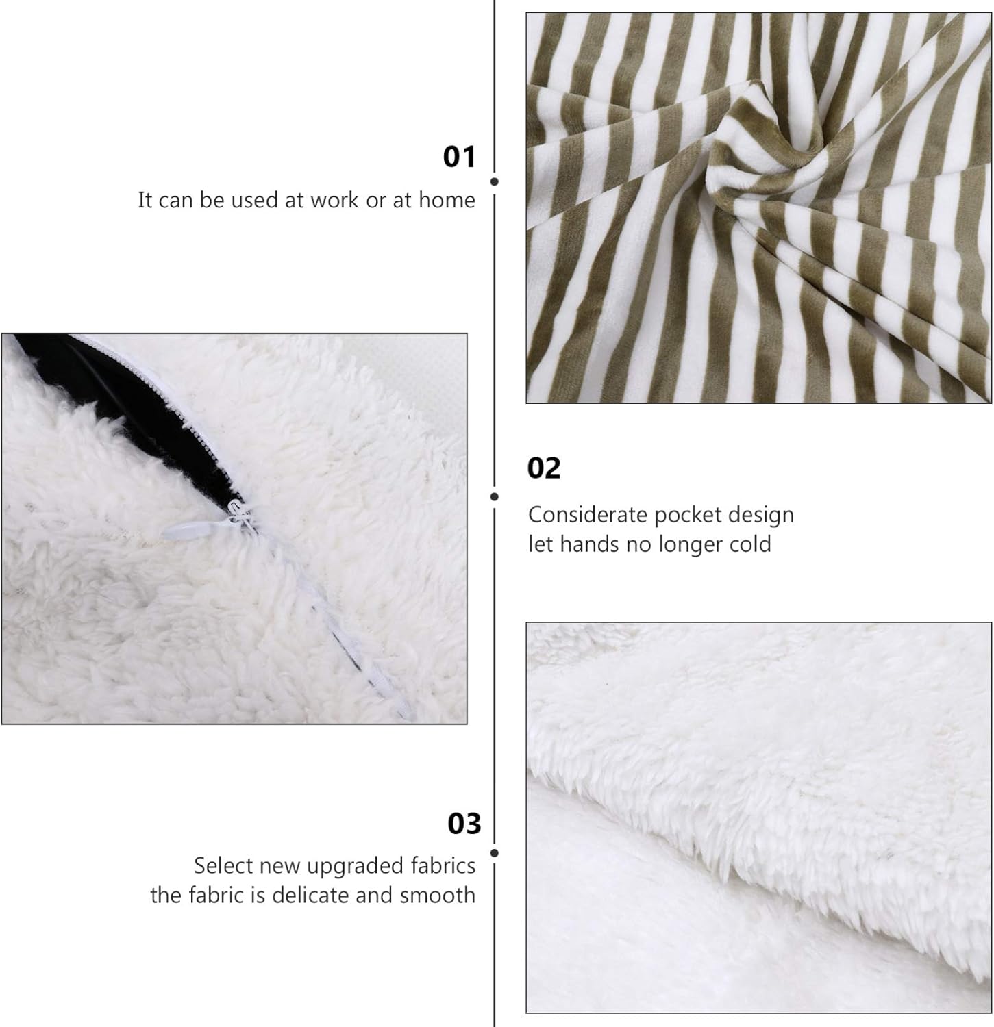 EXCEART Quick Heat USB Electric Blanket for Home and Travel