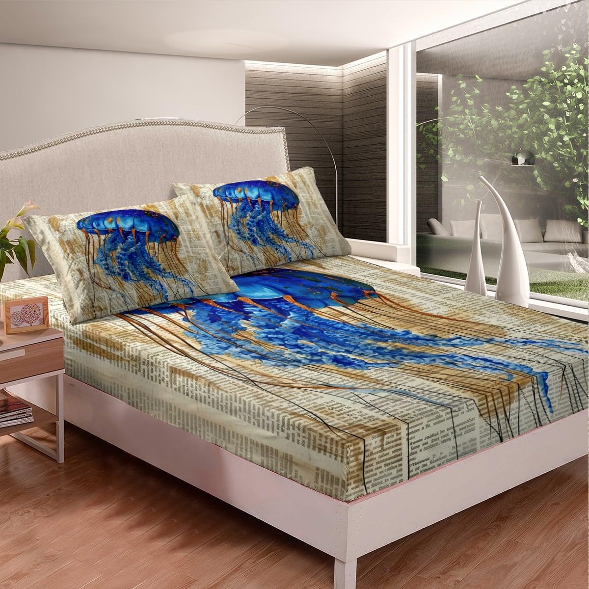 Manfei Jellyfish Bed Sheet Set Twin Size
