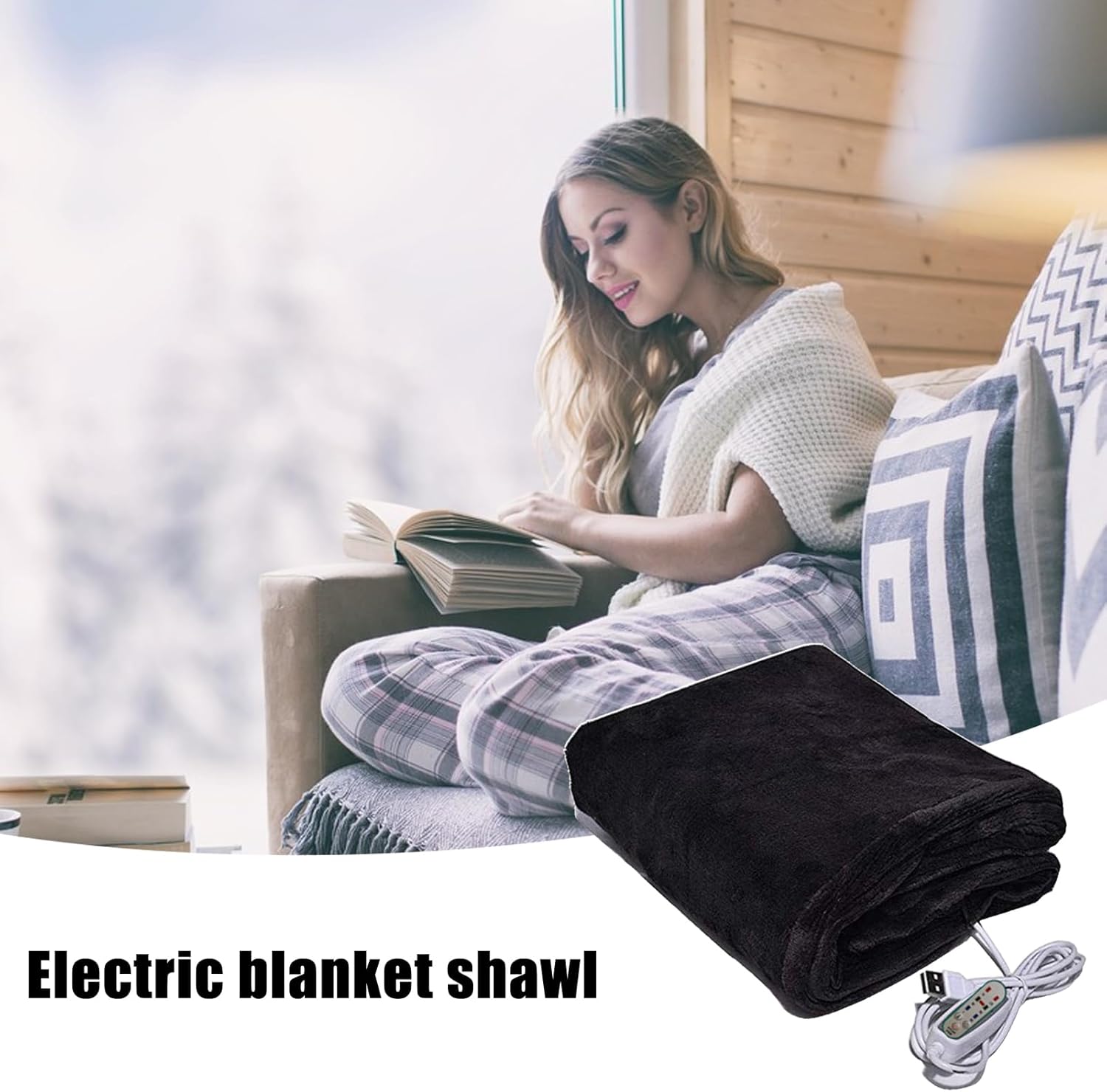 CENRF Heated Throw Blanket with 3 Temperature Settings