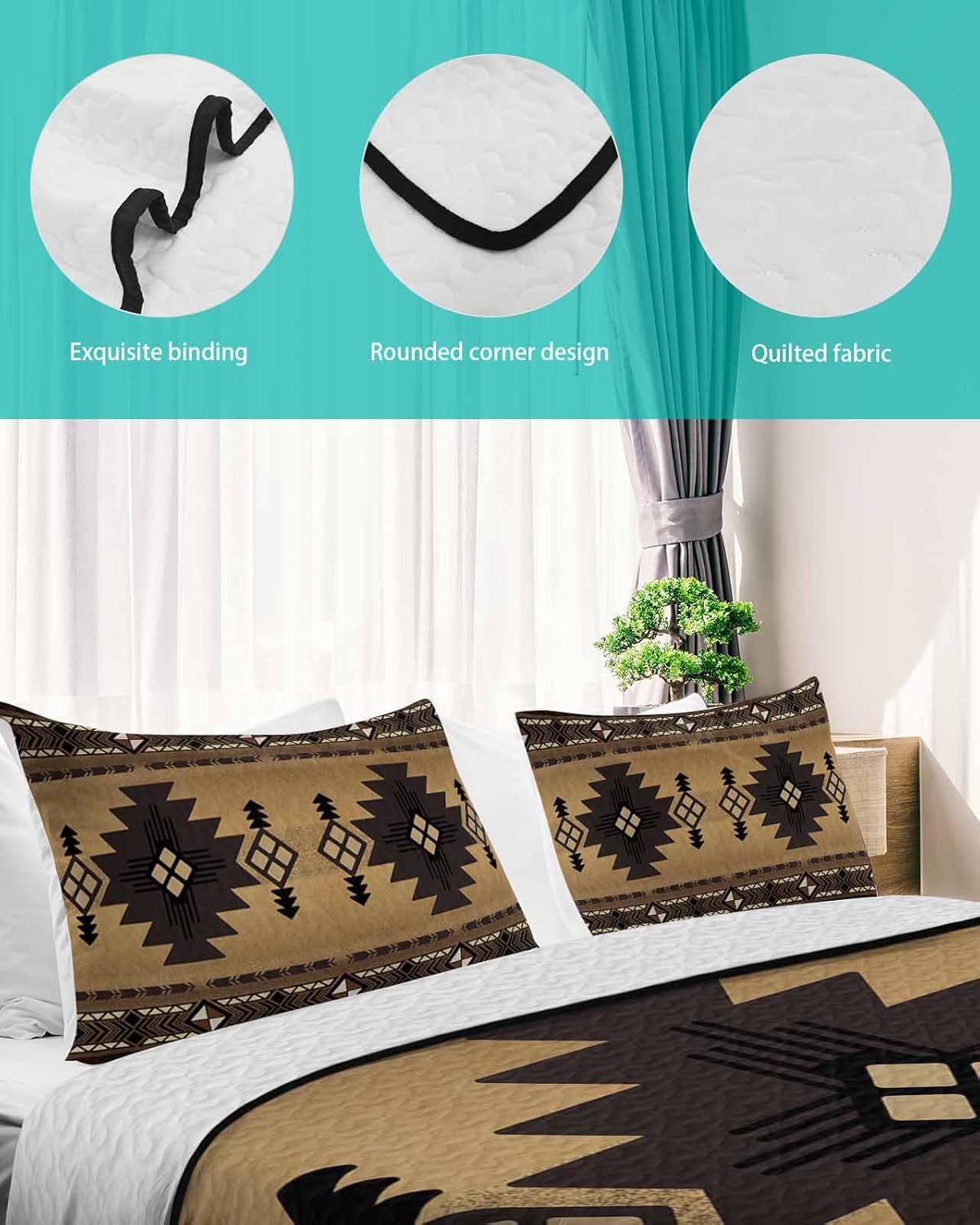 Onekaccu Twin XL Quilt Set with Pillow Shams 3 Pieces