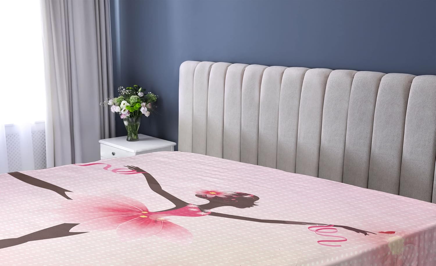 Ambesonne California King Fitted Sheet with Tutu Design