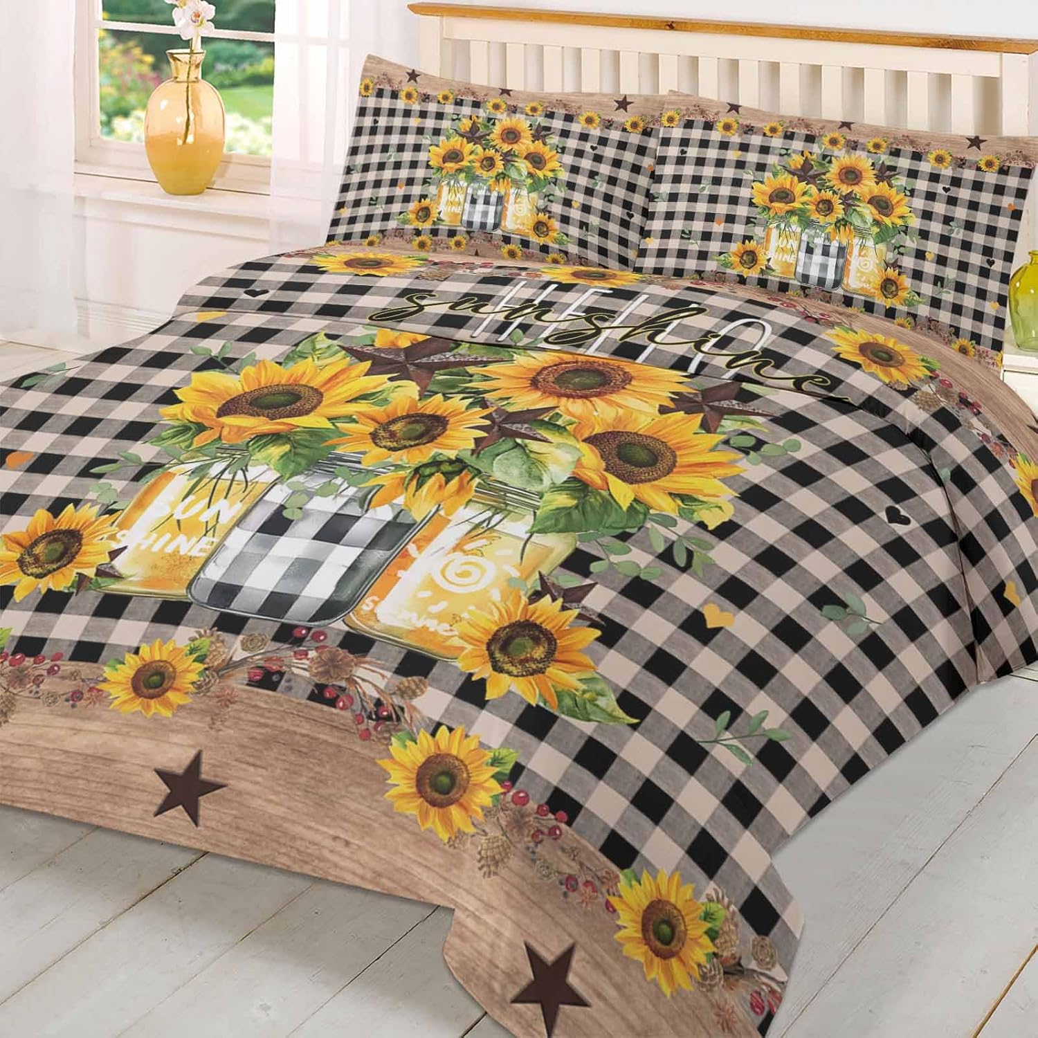 3 Piece Bedding Set with Zipper Duvet Cover and Pillowcases