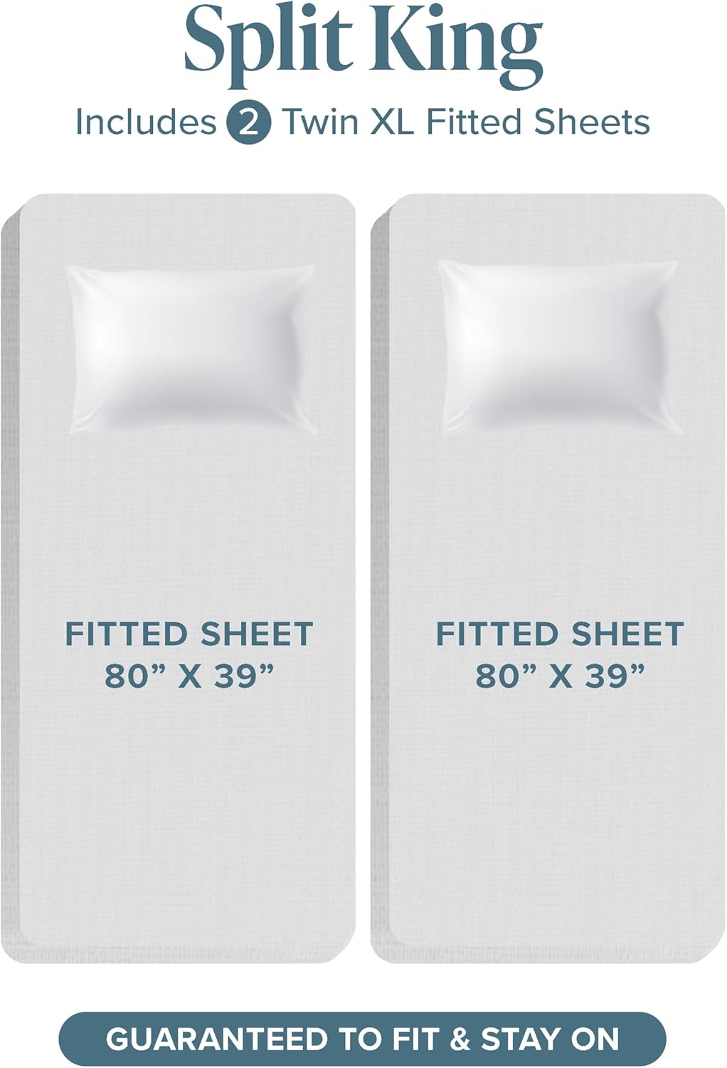 Bare Home Organic Cotton Split King Sheet Set