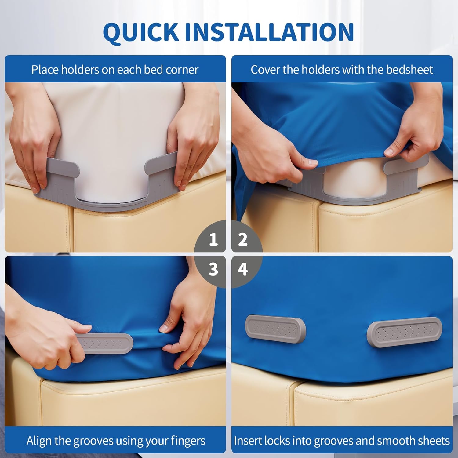 AUKCLAX Grey Sheet Holder with Lock Strips