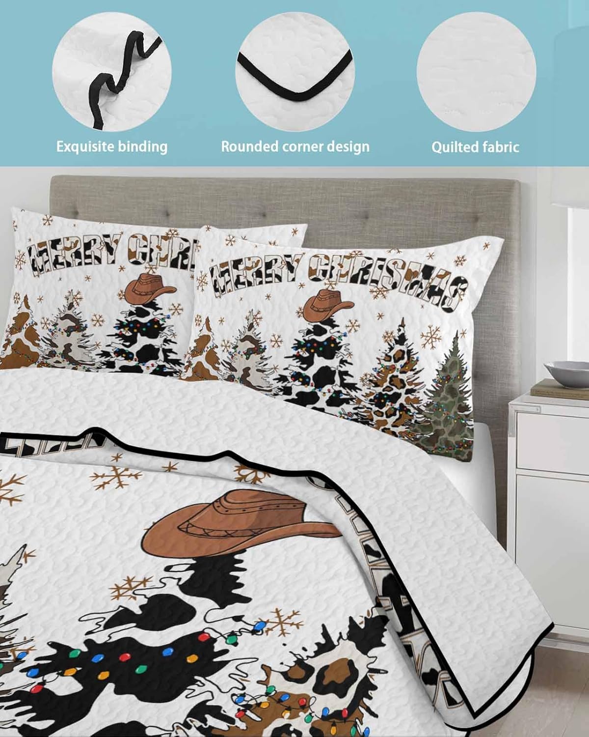 TocaHome Summer Quilt Set Twin XL 68x98 Inch