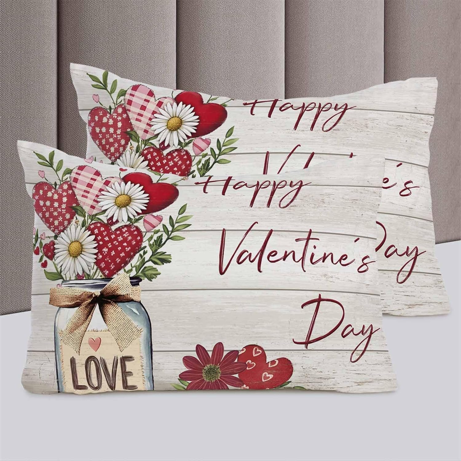 ZOE GARDEN Valentines Day Queen Duvet Cover Set 3 Piece