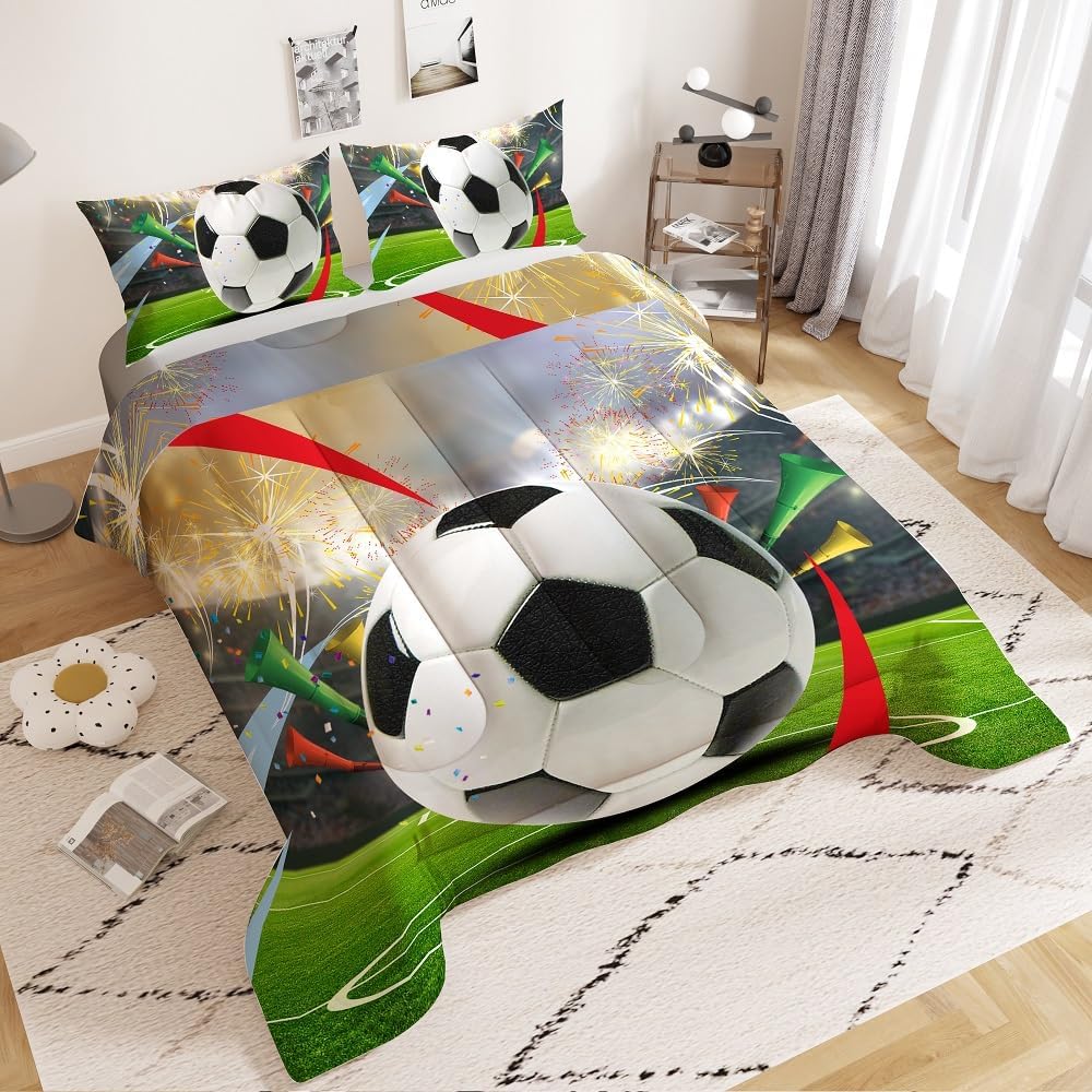 Namoxpa Football Comforter Set for Boys Queen Size