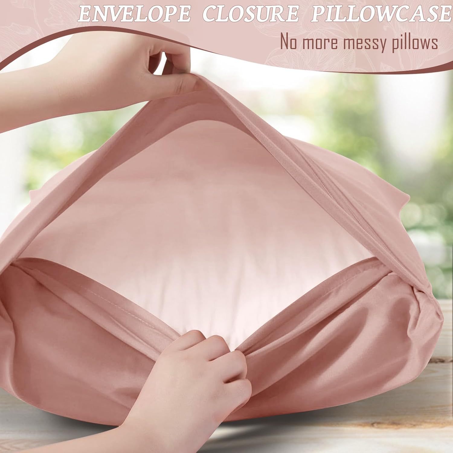 Soft Microfiber Full Fitted Sheet Set with Pillowcases 16 Deep Pocket Pink