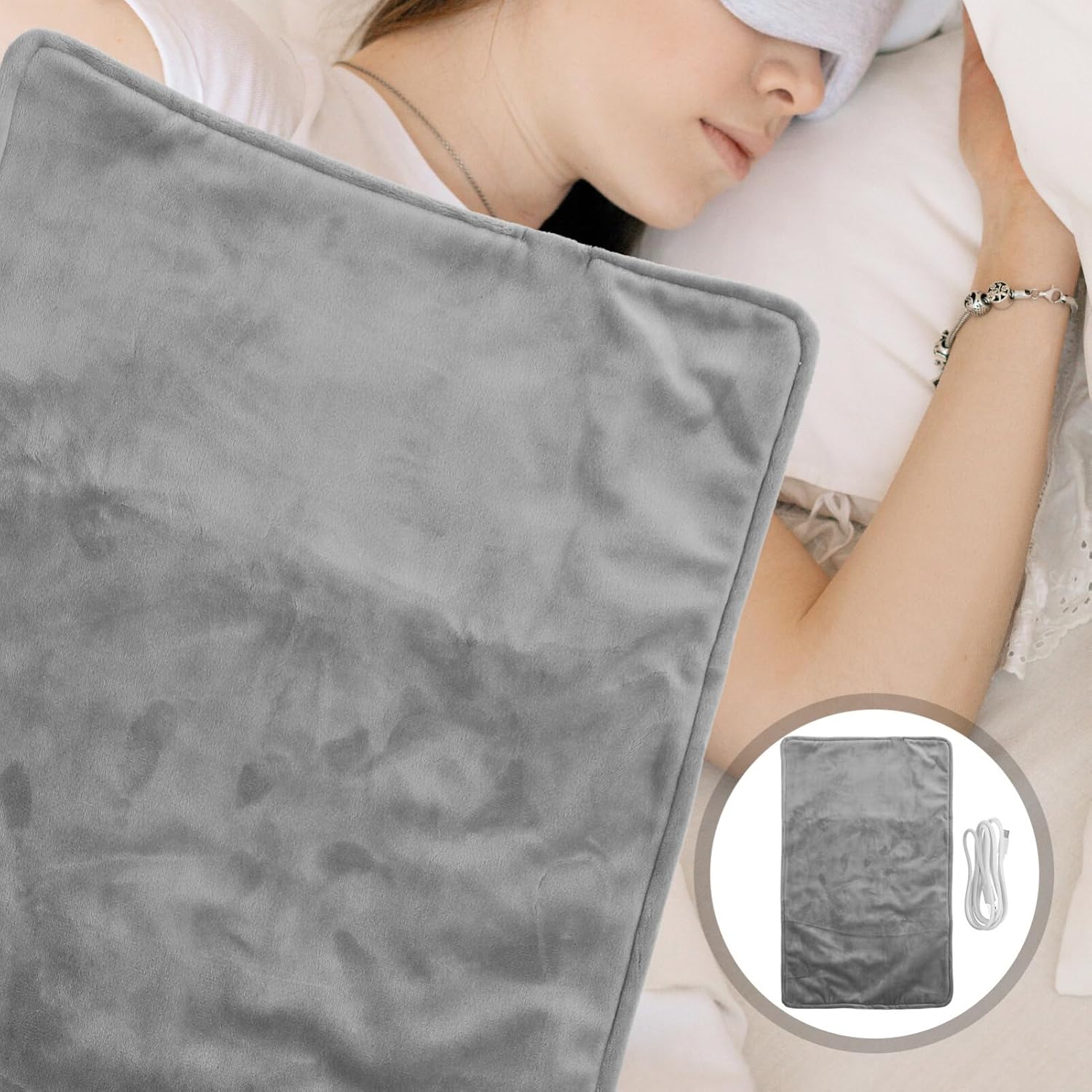 Ipetboom Heating Pad Electric Blanket USB Plush Warm Blanket