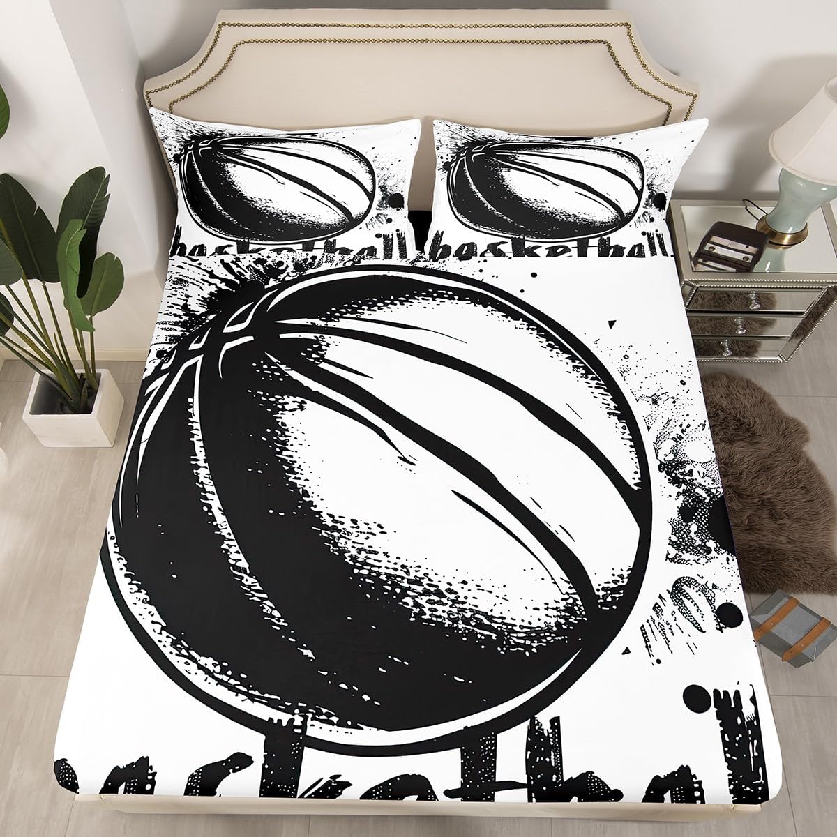 Erosebridal Basketball Bed Sheet Set Twin Size 1