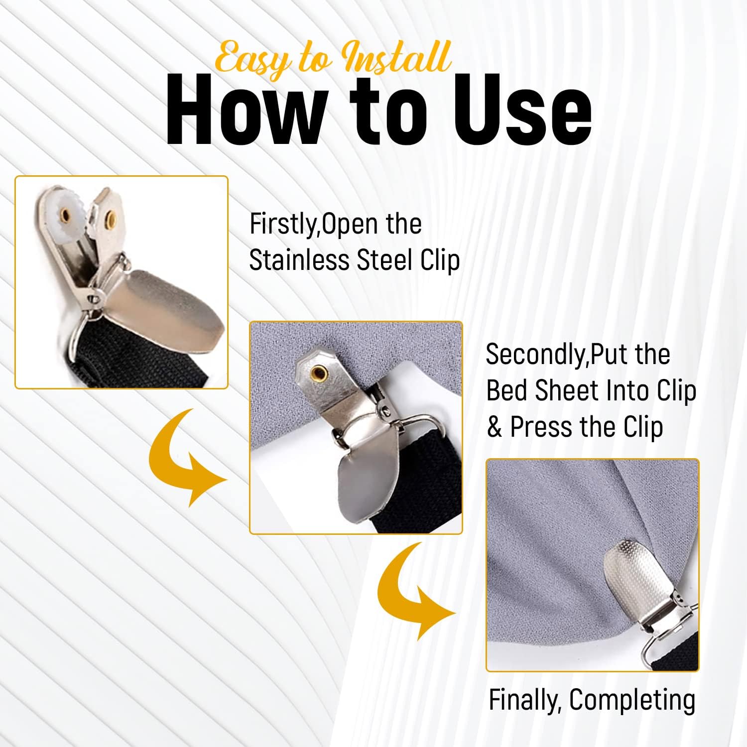 DORARA 8 Pack Bed Sheet Holder Straps