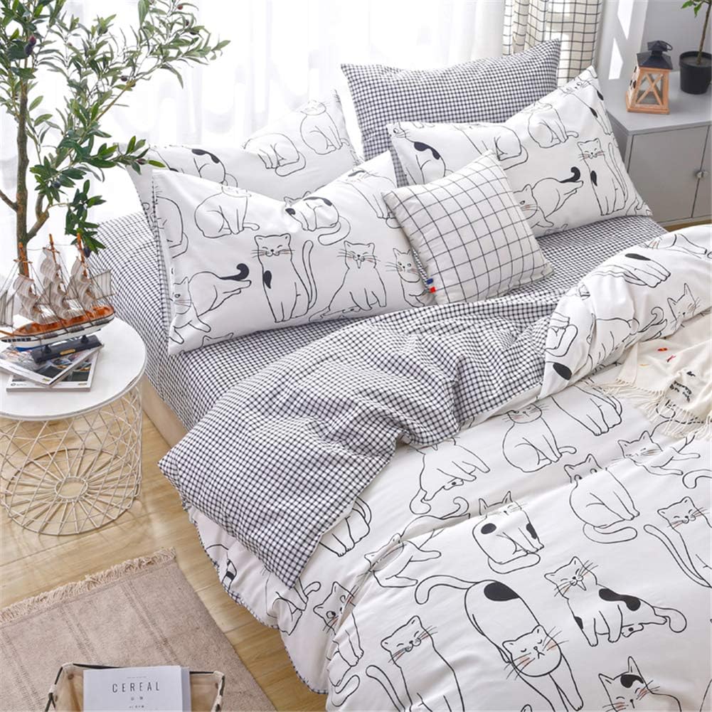 Cats Duvet Cover Set Twin - 100 Cotton
