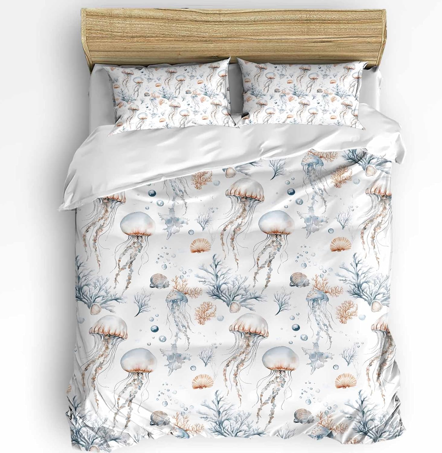 3-Piece Queen Duvet Cover Set with Zipper and Pillowcases 1