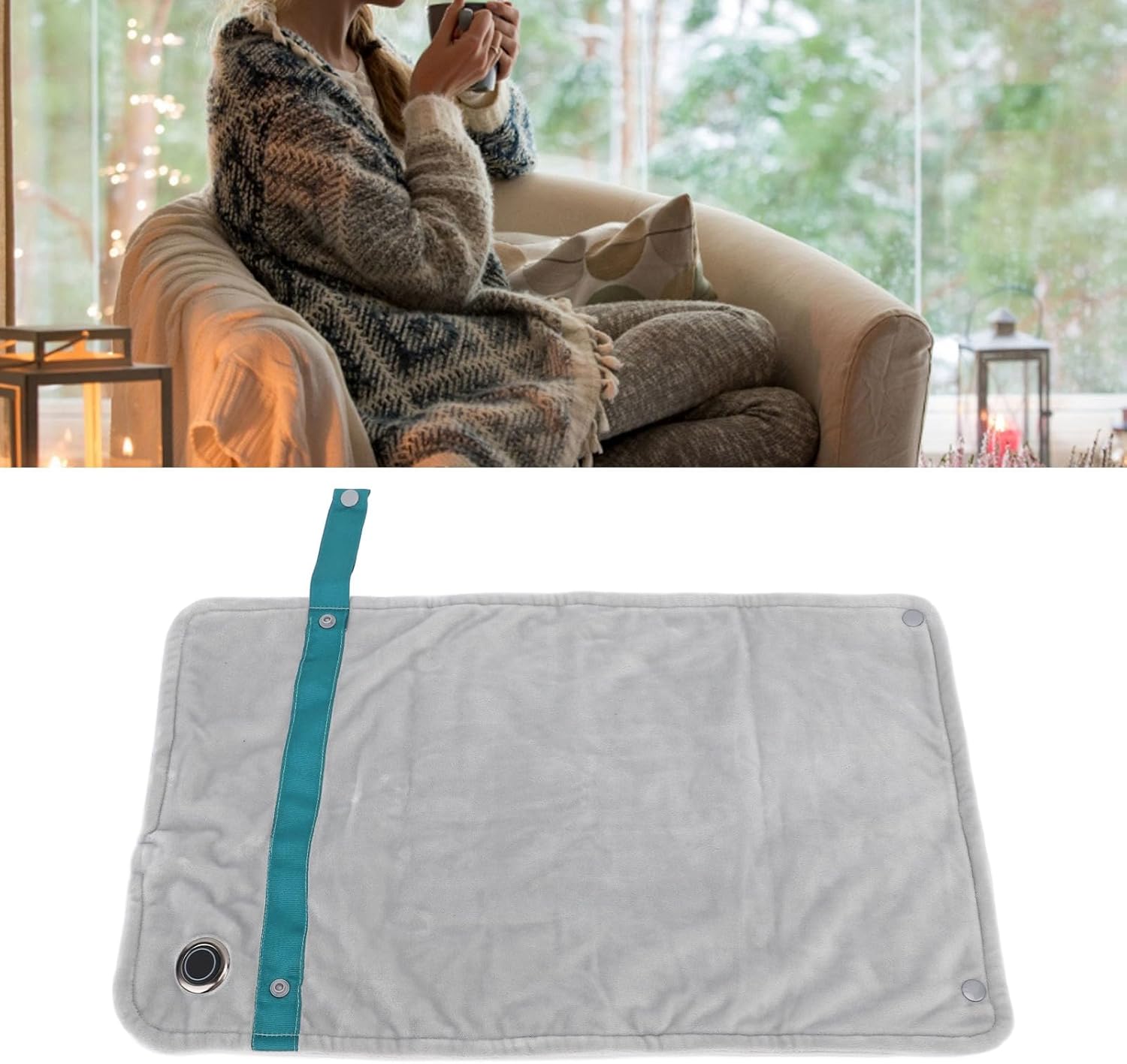 USB Heated Blanket with Temperature Control - Silver