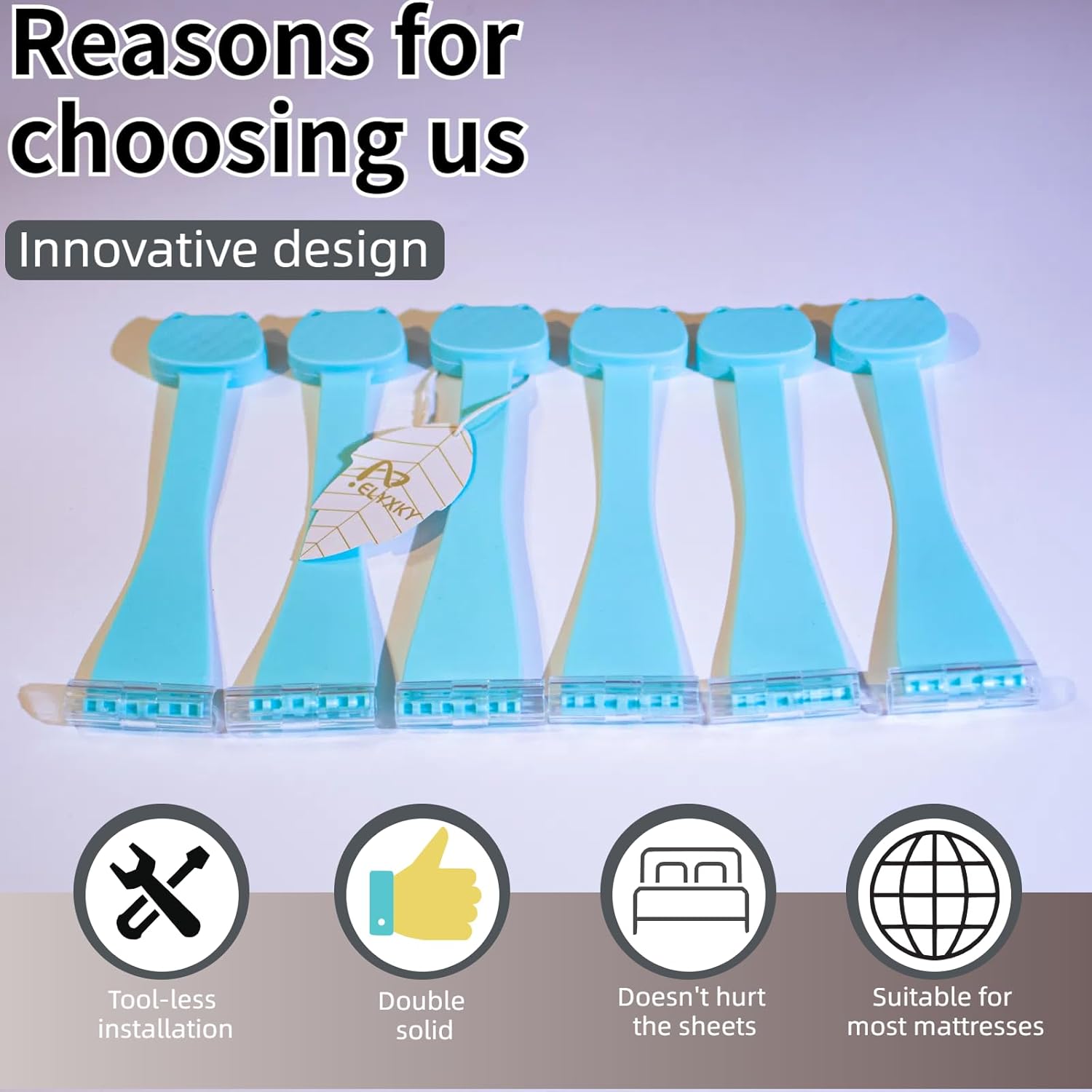 ELYXKY 6PCS Non-Slip Bed Sheet Grippers