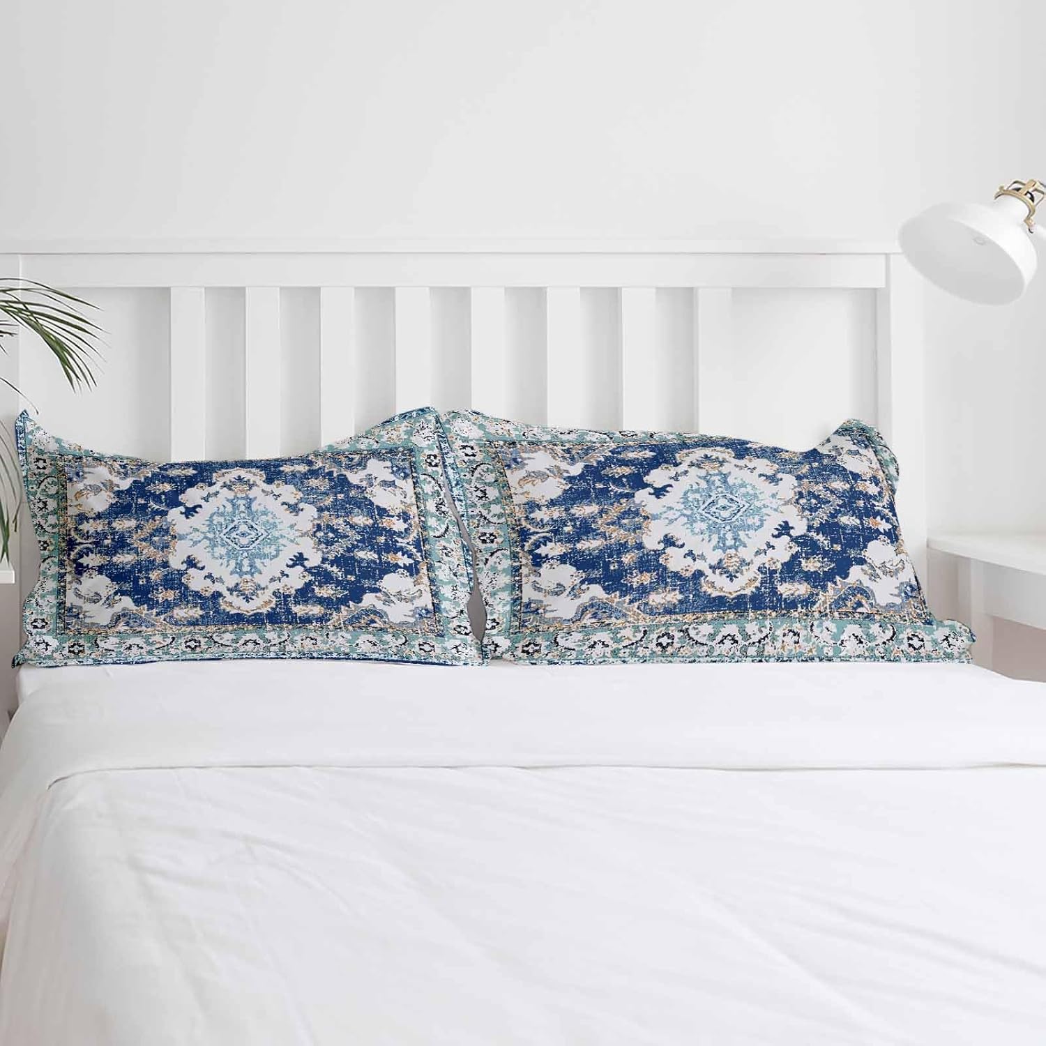ZOE GARDEN Southwestern Blue Duvet Cover Set Queen 3Pcs
