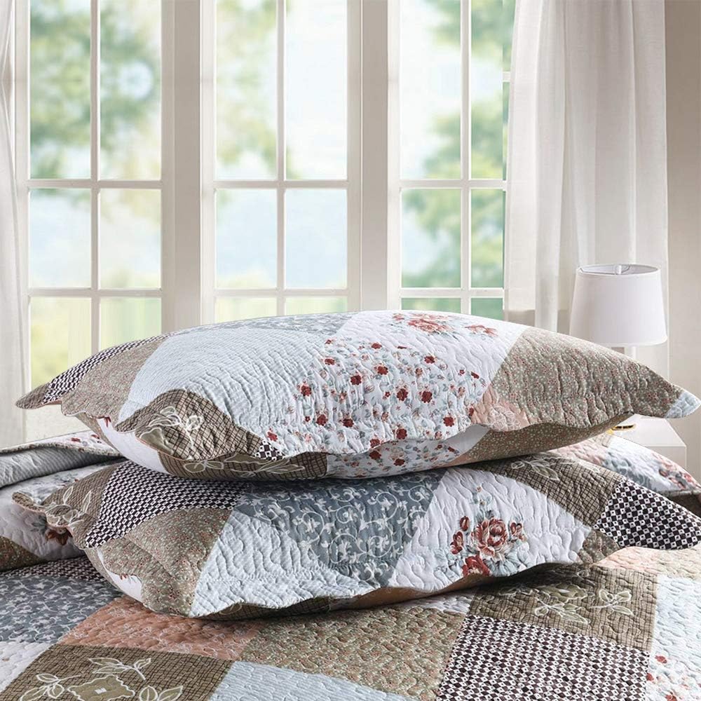 ENJOHOS 3-Piece Reversible King Quilt Set