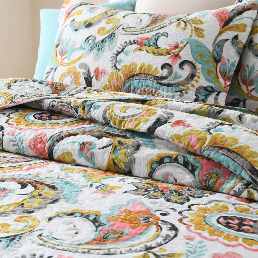 VISIMISI Cotton Reversible Quilt Set King Size