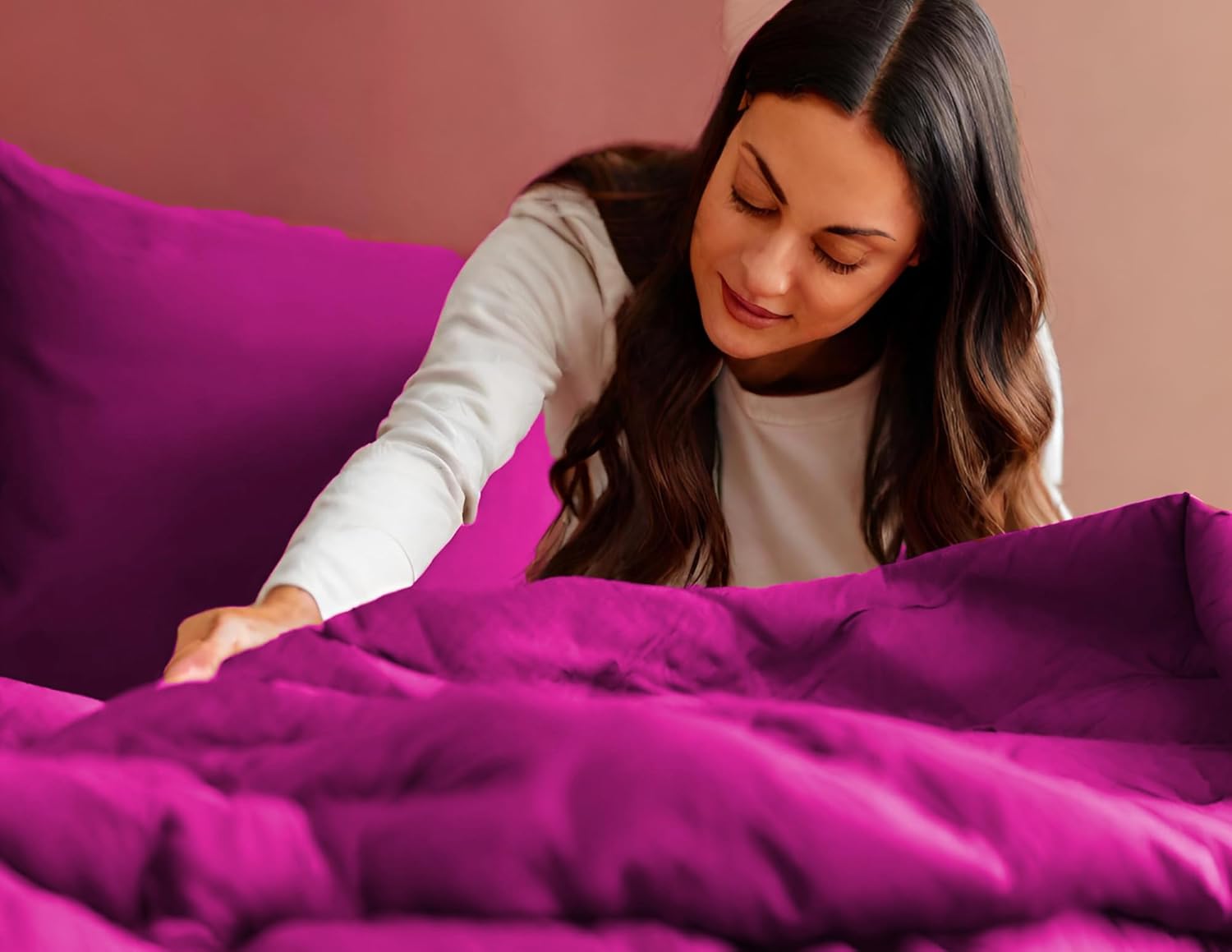 Embossed Lightweight Bed Comforter Set - Purple