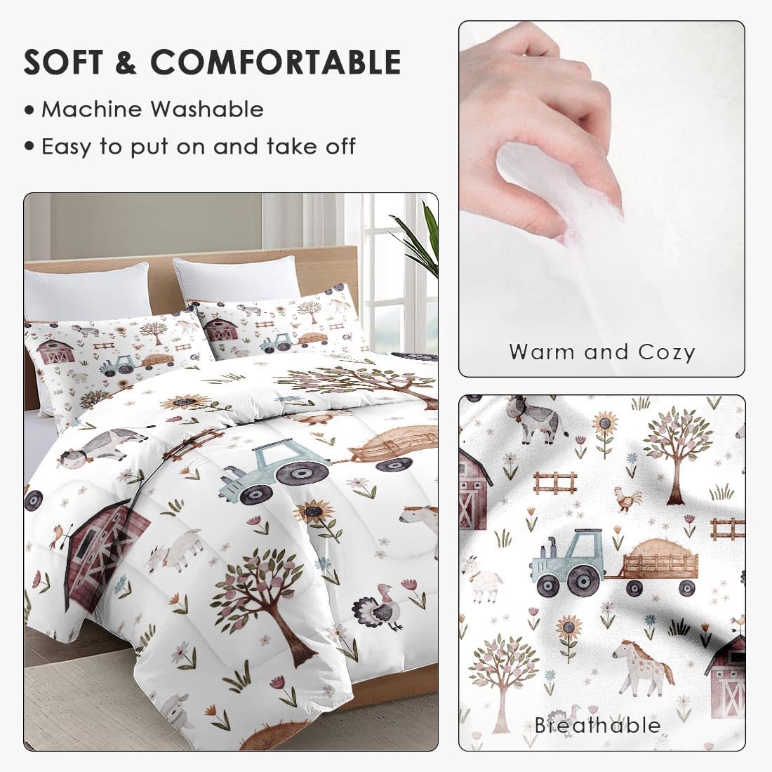 WeCozy Twin Size Comforter Set with Pillowcase