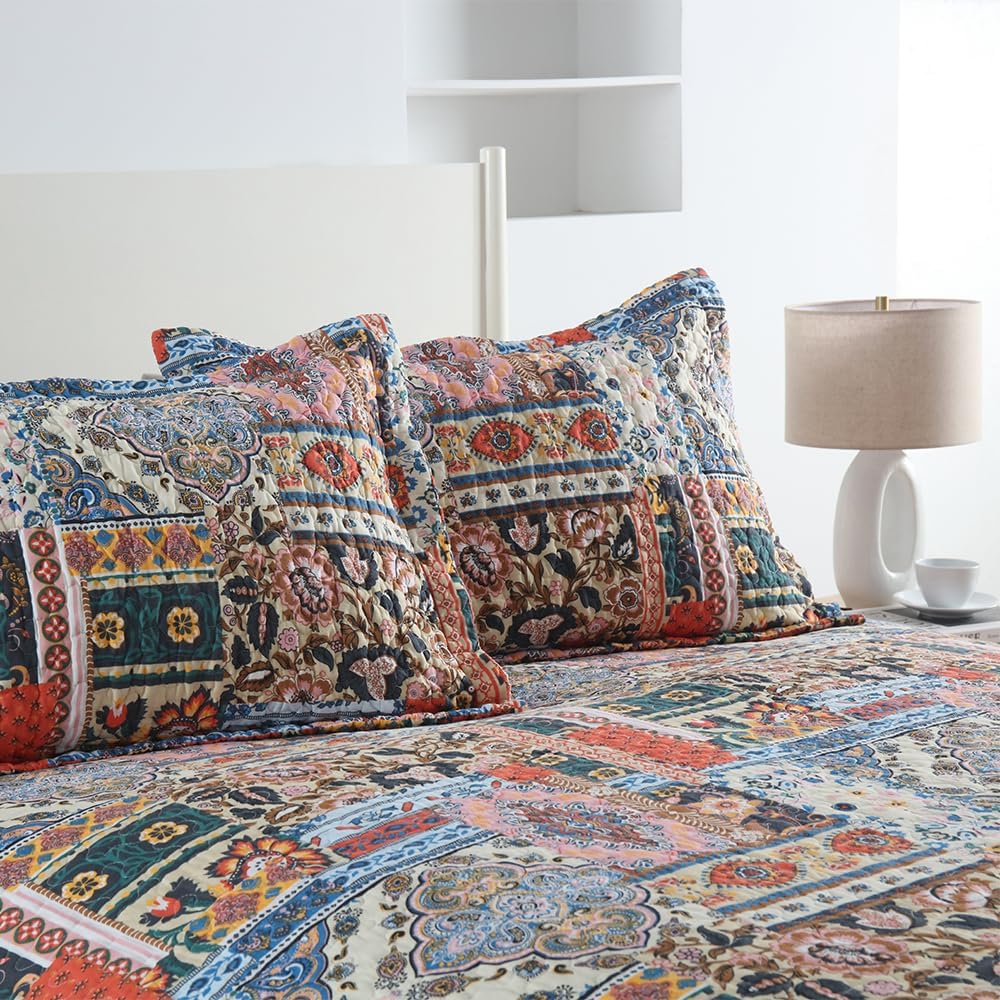 VISIMISI Cotton Reversible Quilt Set King Size 1