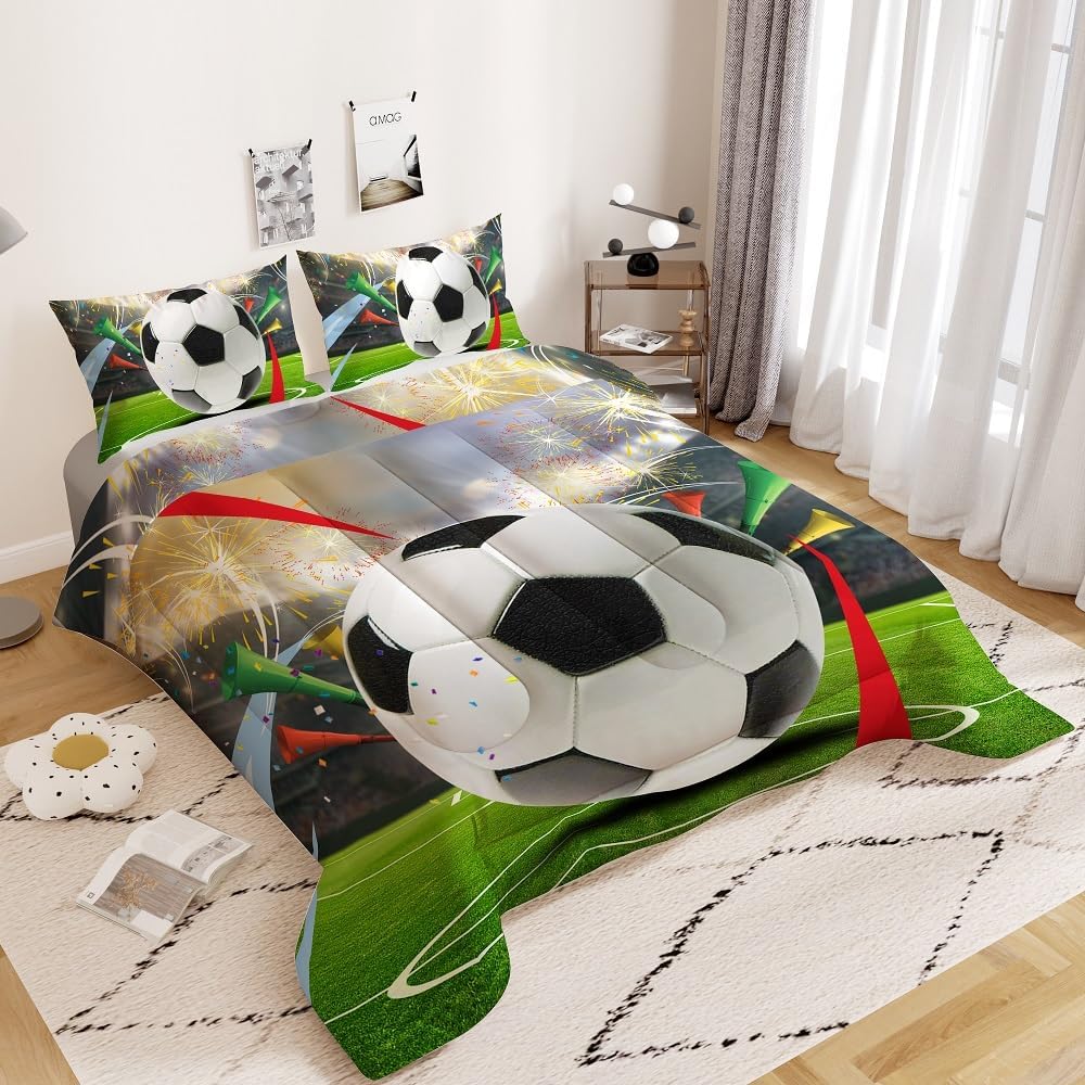 Namoxpa Football Comforter Set for Boys Queen Size