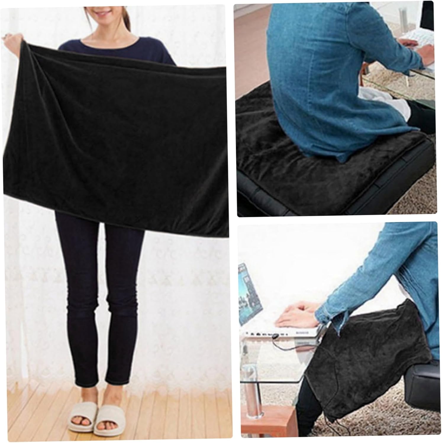 Muzrunq USB Heated Throw Blanket 3 Heat Settings 3 Timer Settings