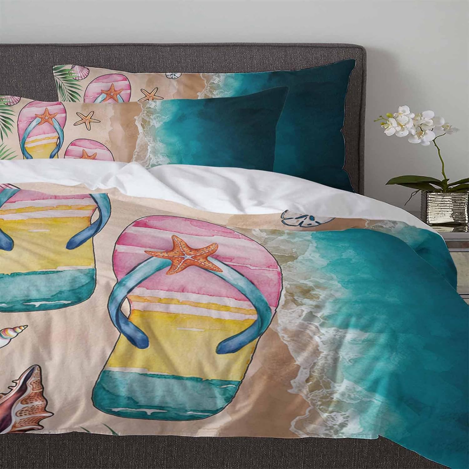 Boanket 3-Piece Queen Duvet Cover Set with Zipper and Pillowcases