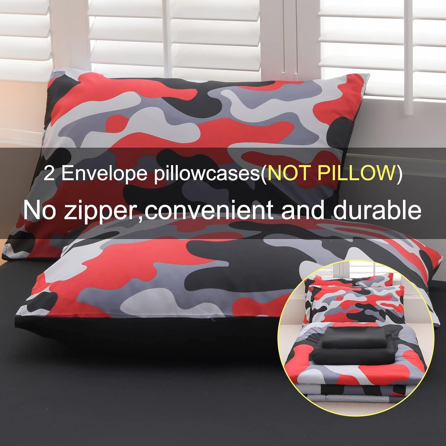 Meeting Story Camouflage Comforter Set 5PCS Full