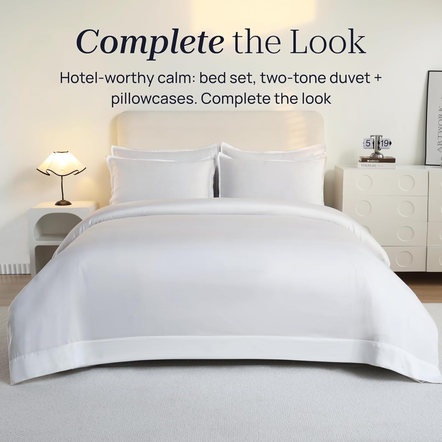 Mile To Midnight King Size Duvet Cover Set with 2 Pillows