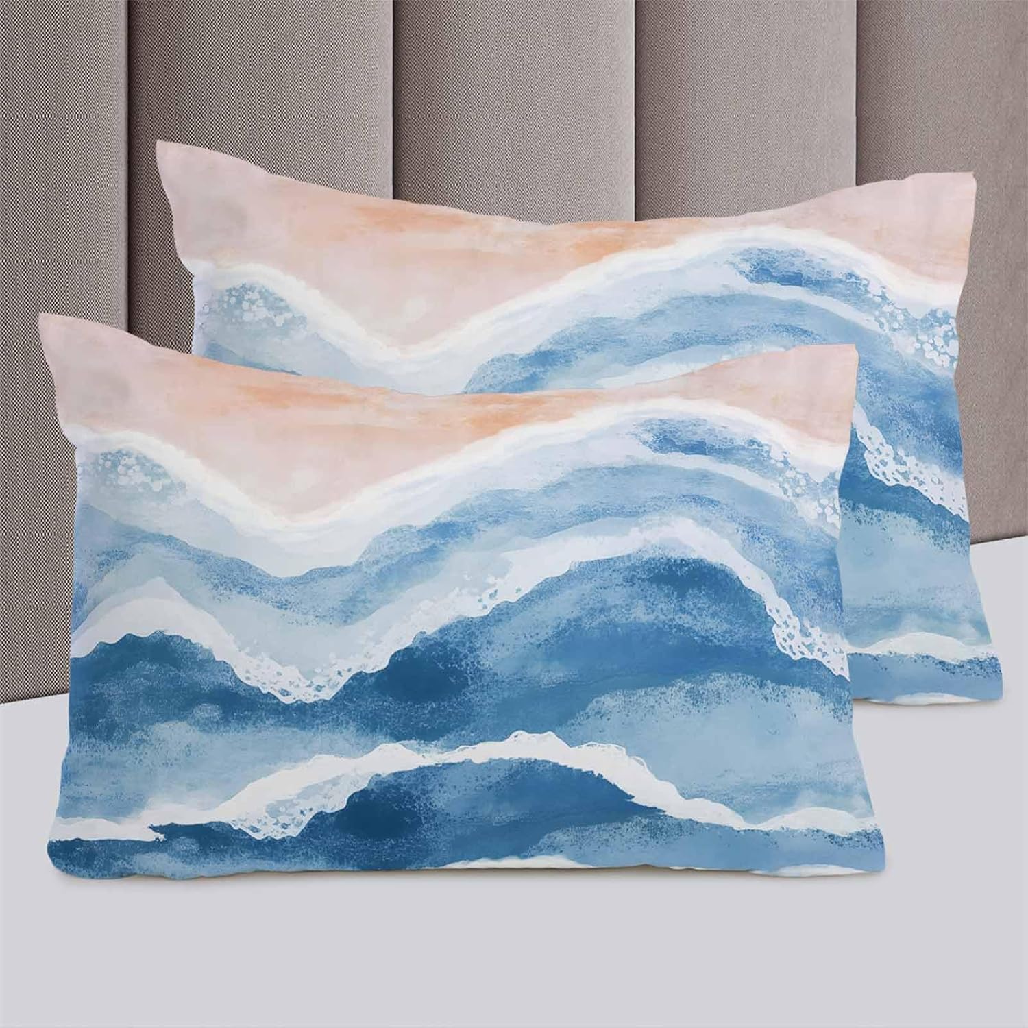 ZOE GARDEN Beach Blue Cal King Duvet Set