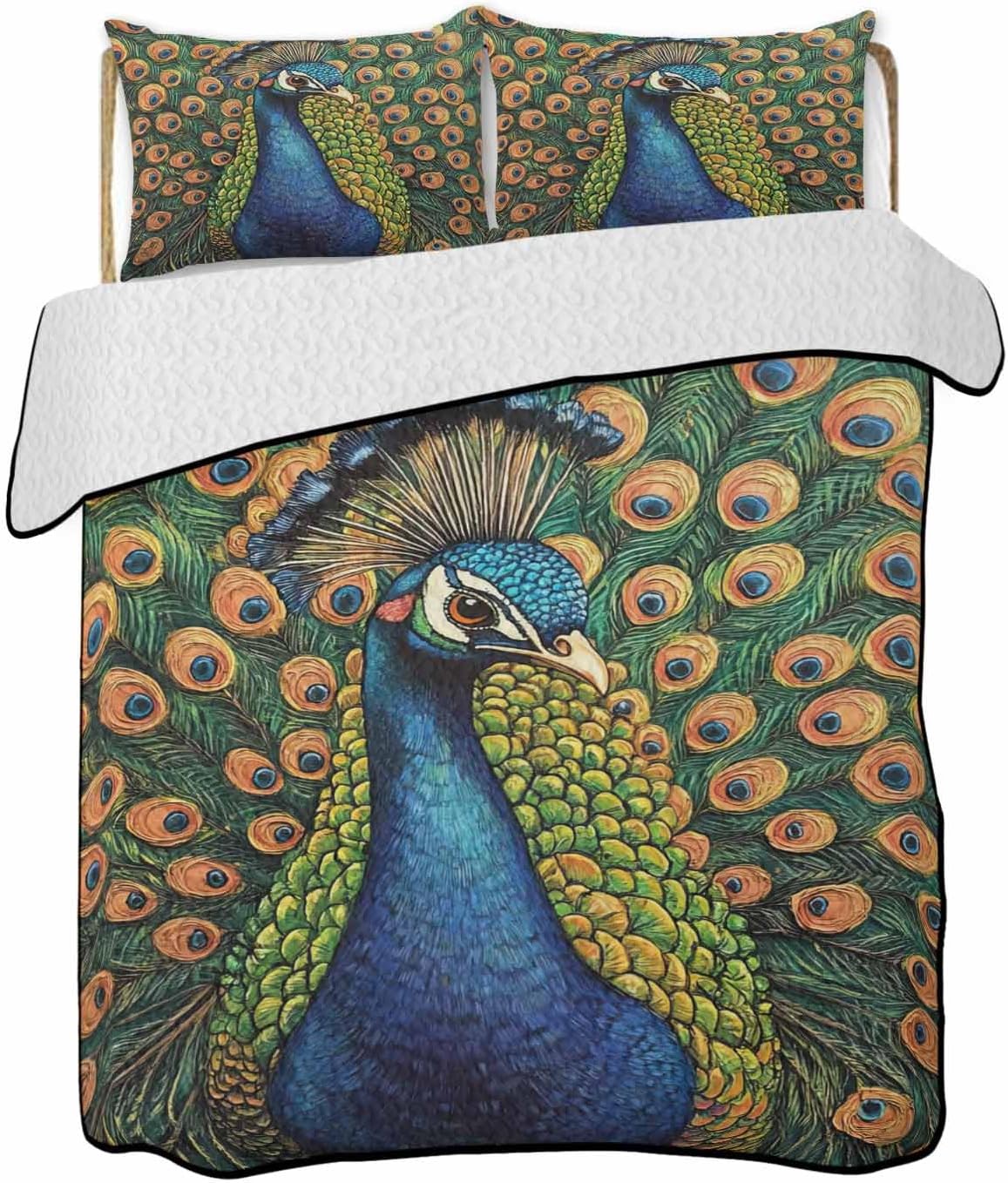 PRINT PICTURE ARTHOME Twin XL Quilt Set with Pillow Covers