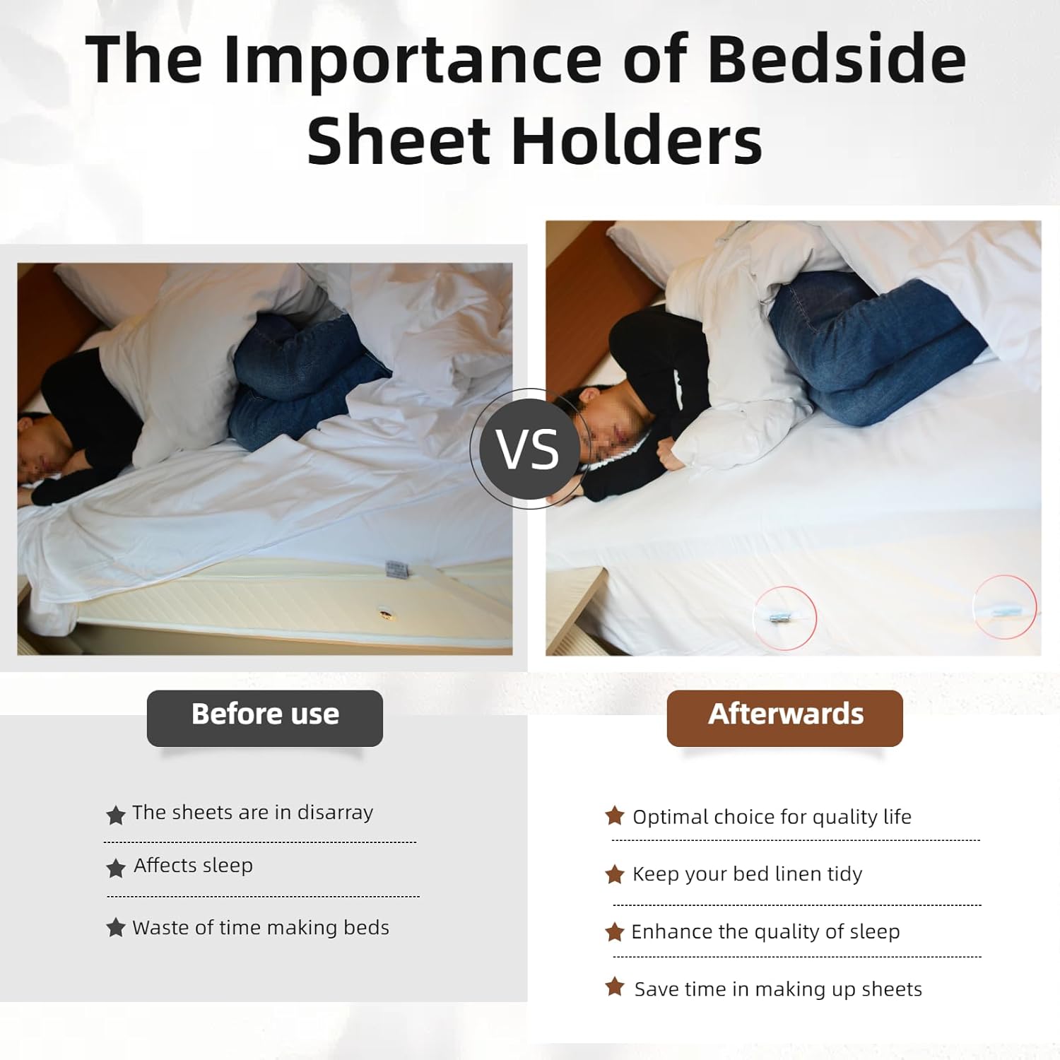ELYXKY 6PCS Non-Slip Bed Sheet Grippers