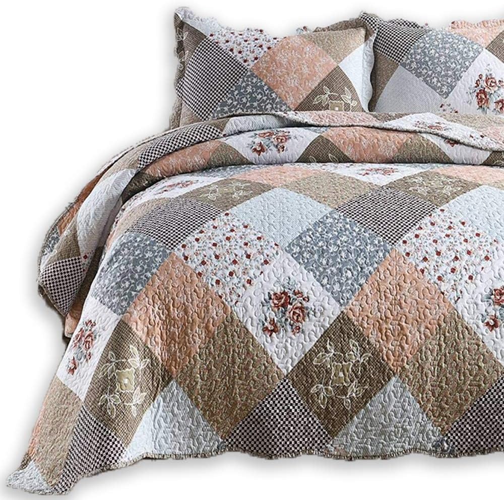 ENJOHOS 3-Piece Reversible King Quilt Set