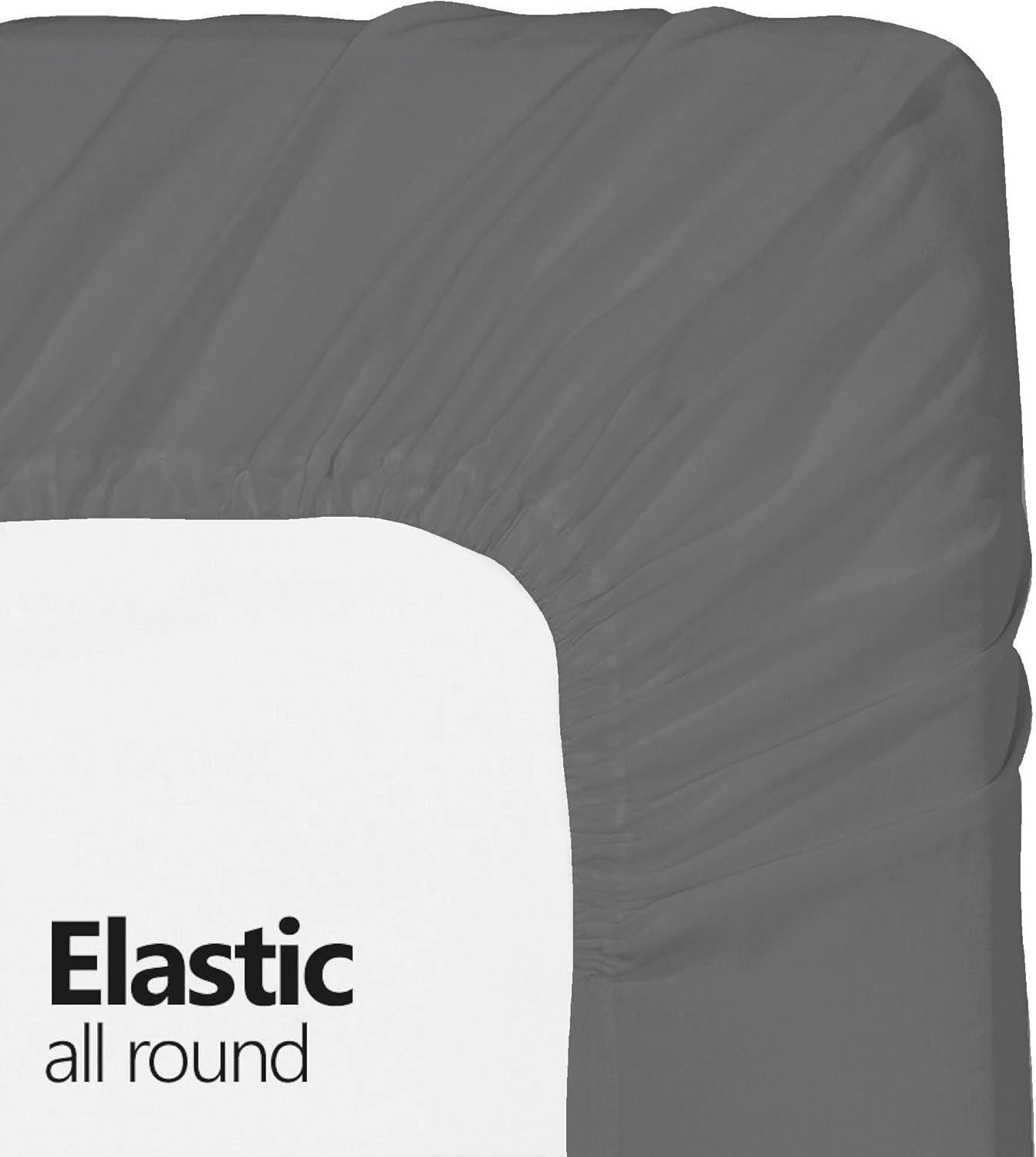 100 Cotton Jersey Twin XL Fitted Sheet Set - Grey