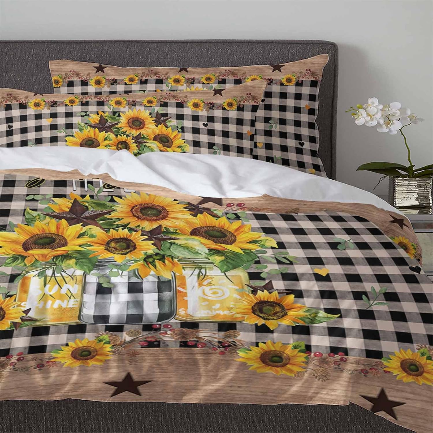 3 Piece Bedding Set with Zipper Duvet Cover and Pillowcases