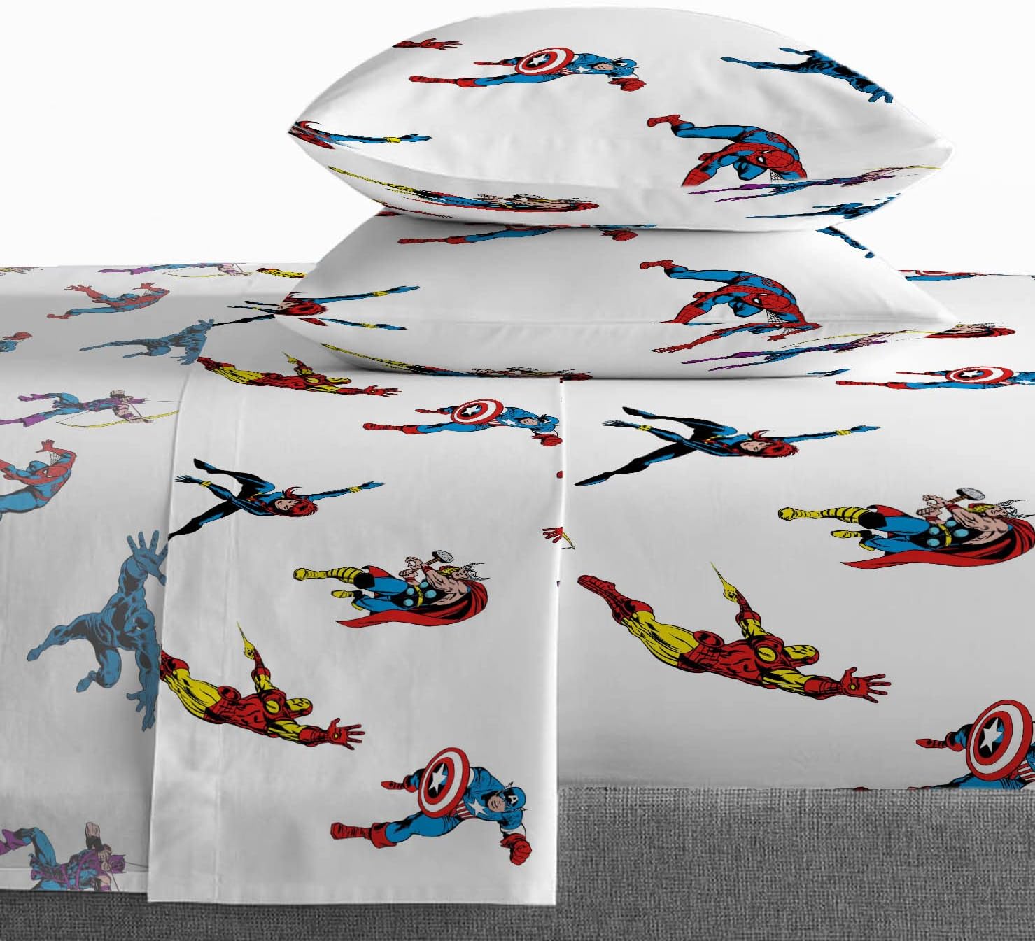 Saturday Park Marvel Avengers Full Sheet Set - 4 Piece Organic Cotton