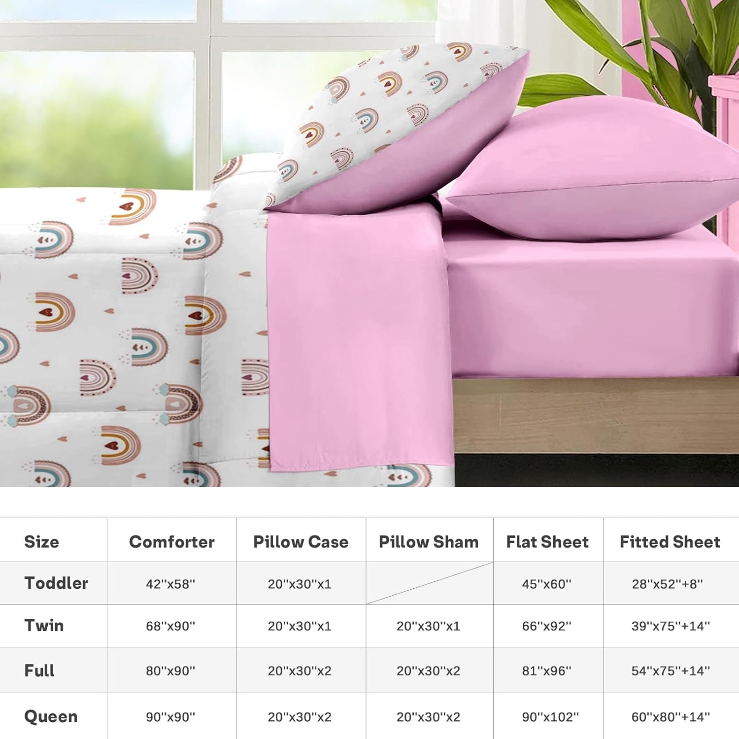 Nesker 4 Pcs Comforter Set Toddler Size