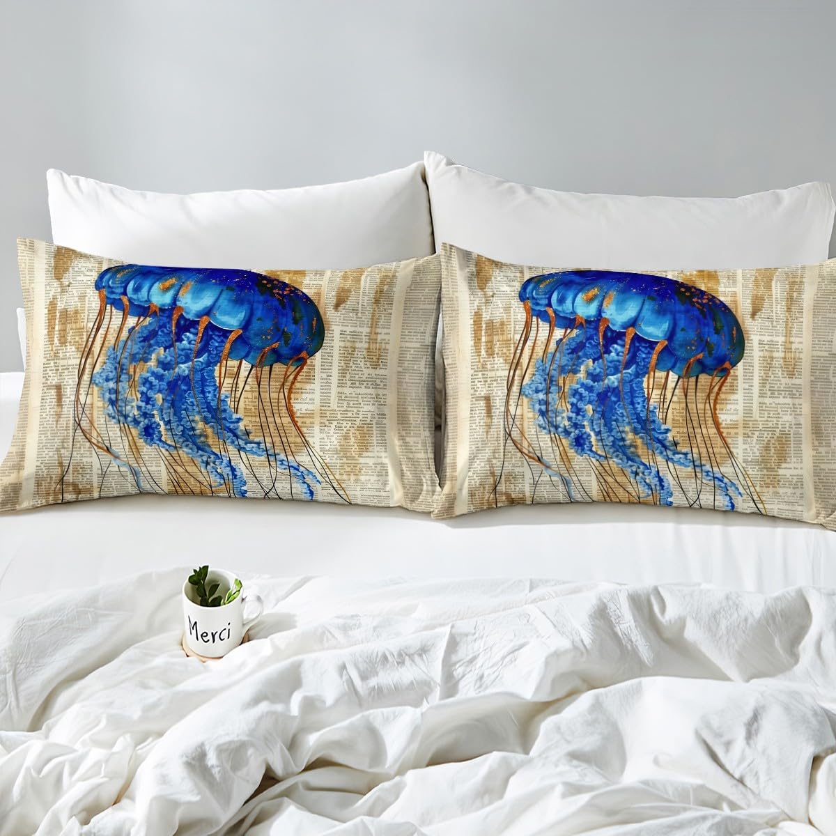 Manfei Jellyfish Bed Sheet Set Twin Size