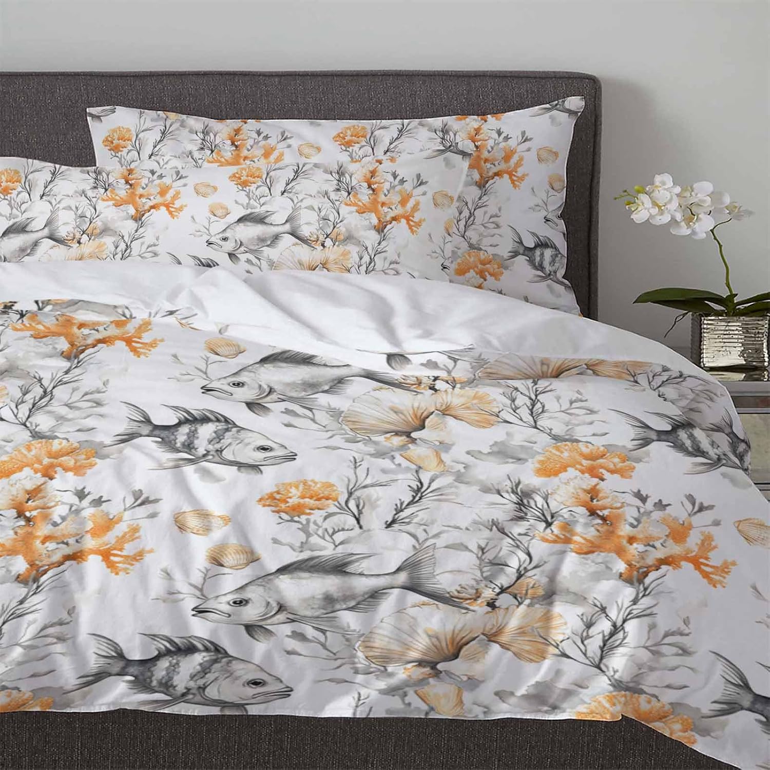 3-Piece Queen Duvet Cover Set with Zipper and Pillowcases