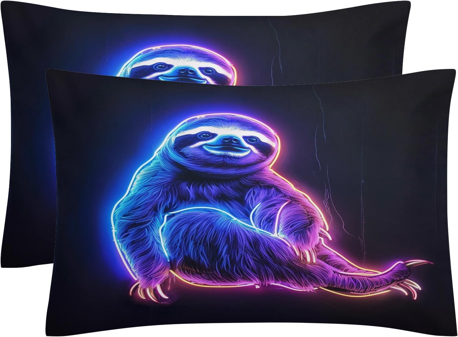 OmErsa Twin XL Sloth Bed Sheet Set Soft Microfiber Wrinkle Free