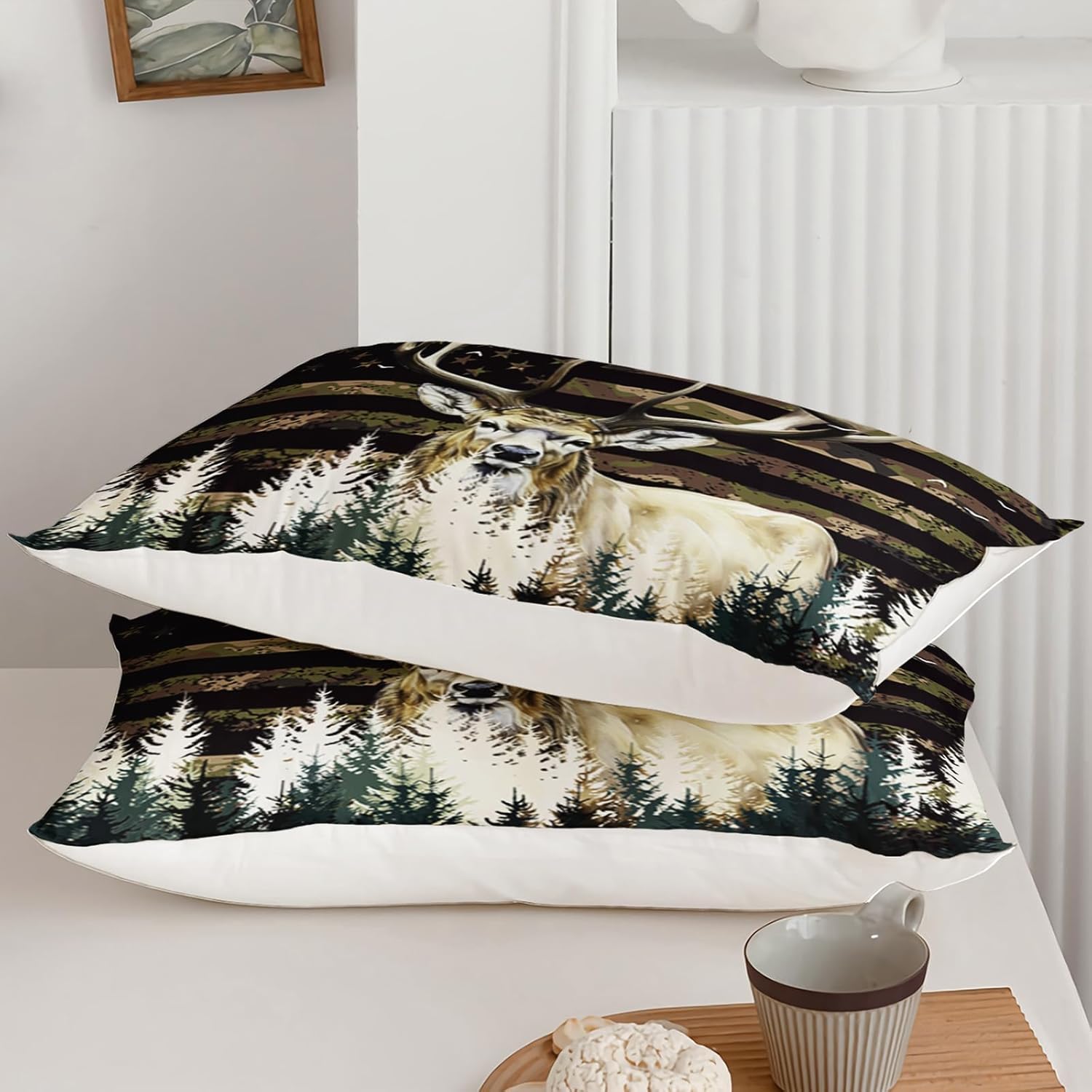 Ntlfup Deer Camo Comforter Set for Kids Teens 1