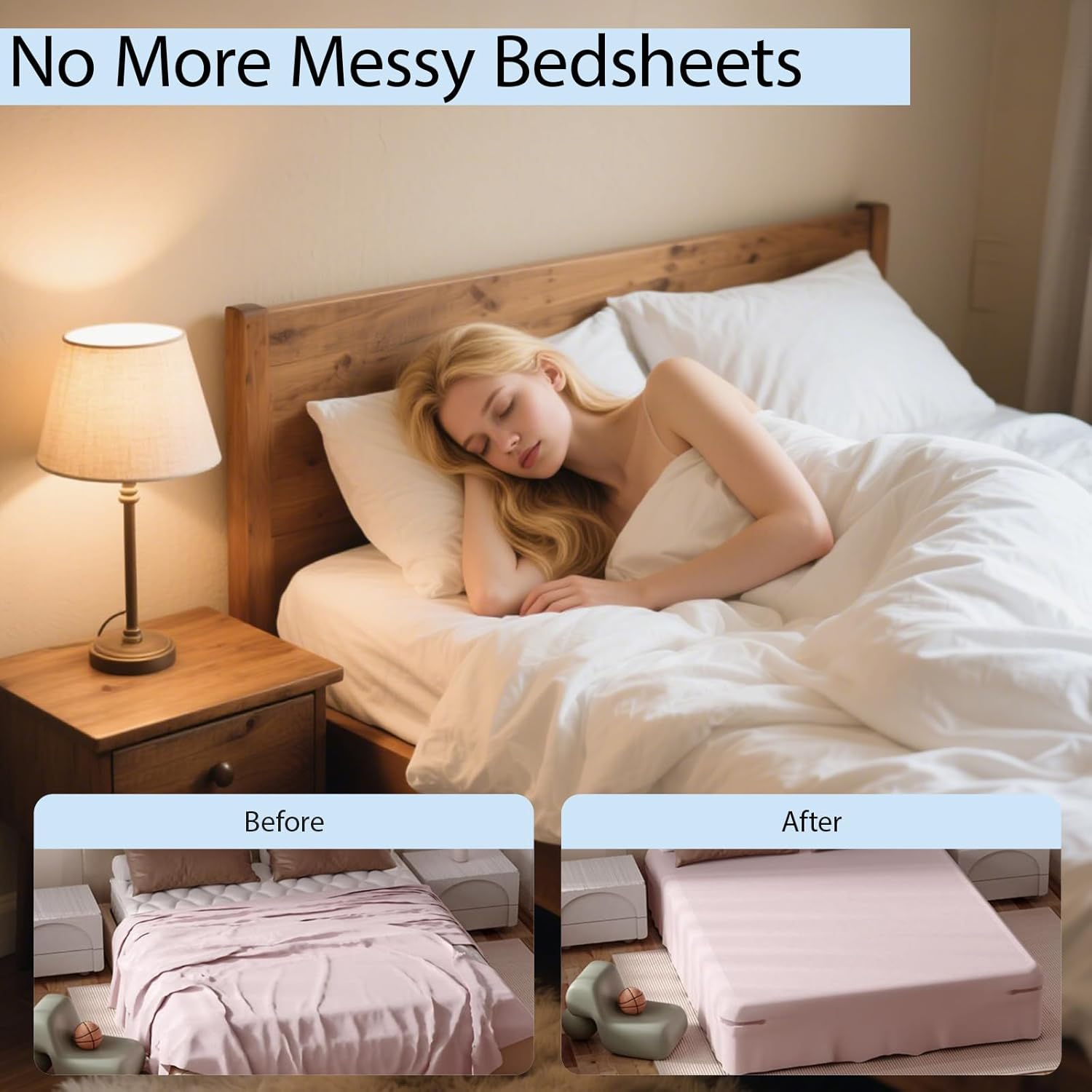 Veroral Bed Sheet Holder Lock Strips 4 Pack - Grey