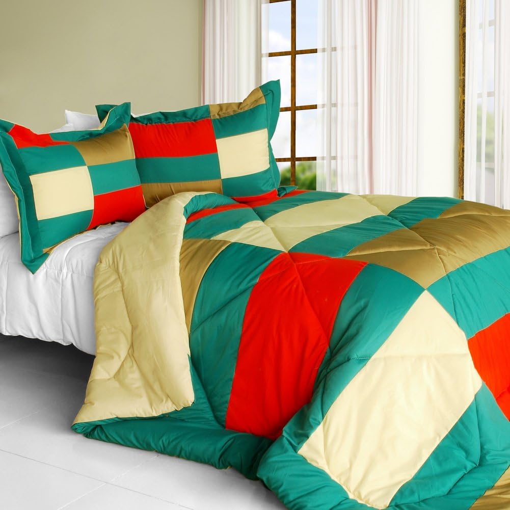 Joy Jungle Quilted Patchwork Comforter Set Twin Size