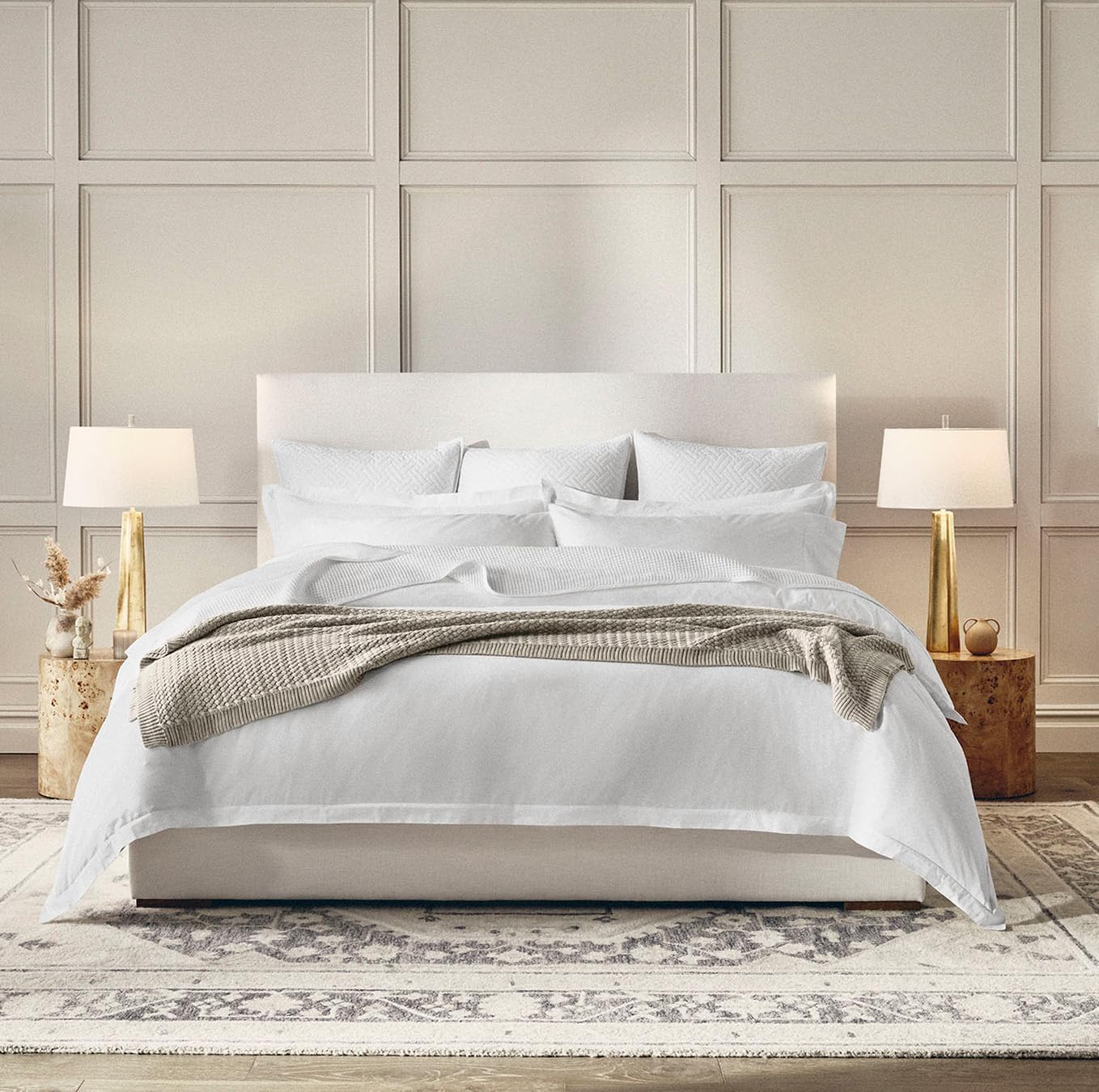 Boll Branch Percale Hemmed Sheet Set - Twin XL White