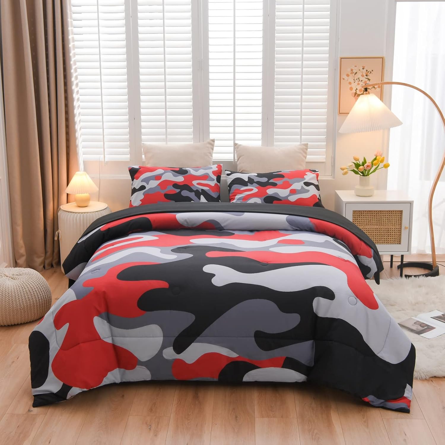 Meeting Story Camouflage Comforter Set 5PCS Full