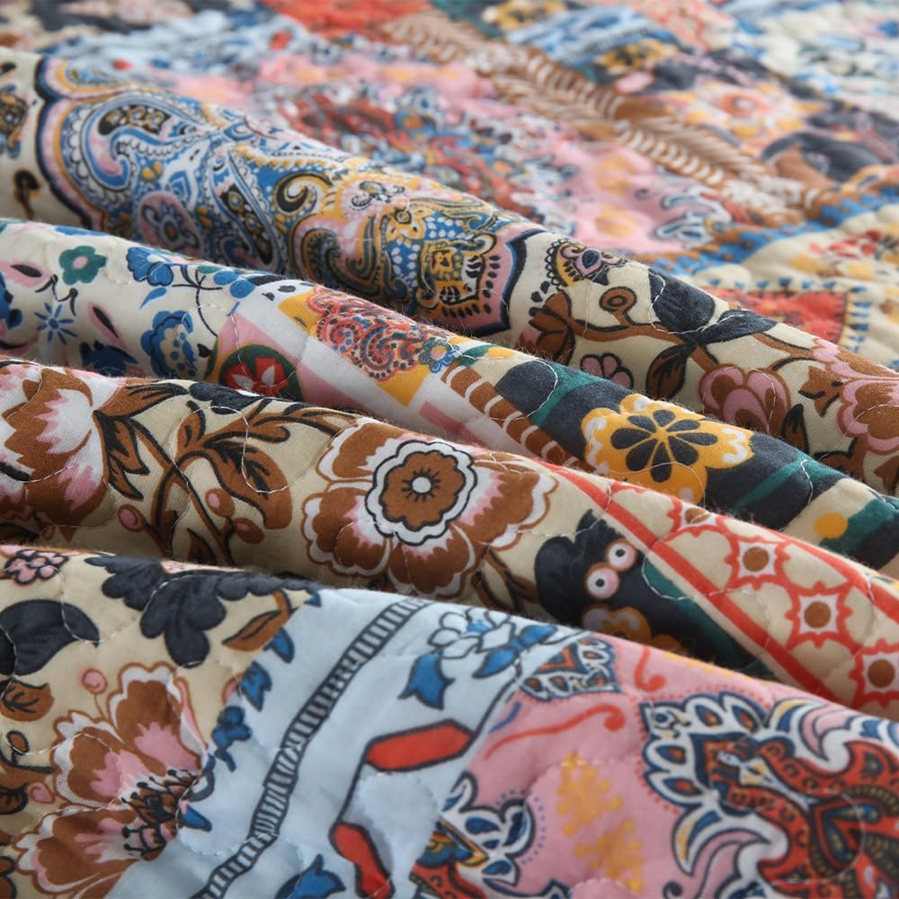 VISIMISI Cotton Reversible Quilt Set King Size 1